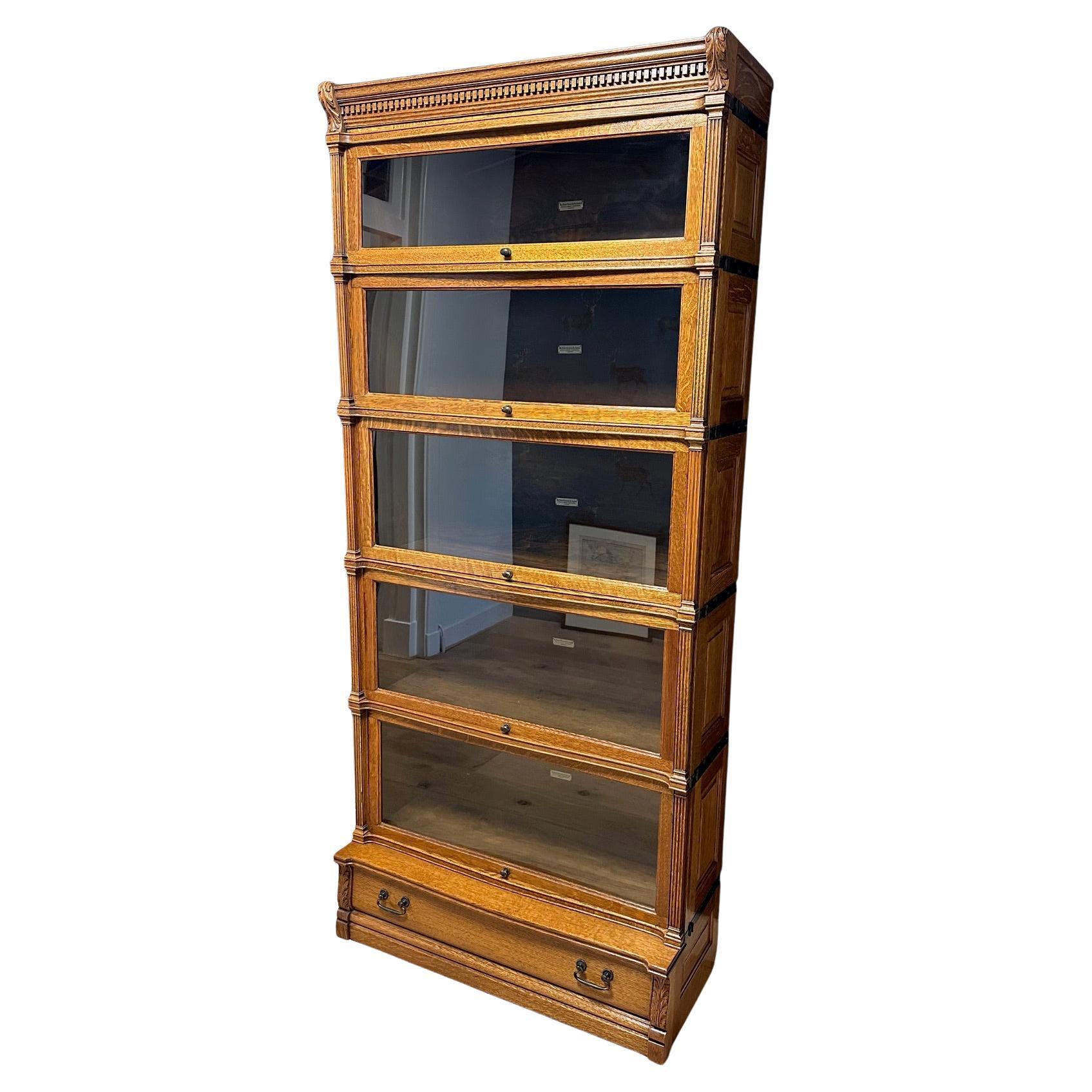 Antique Globe Wernicke Bookcase For Sale