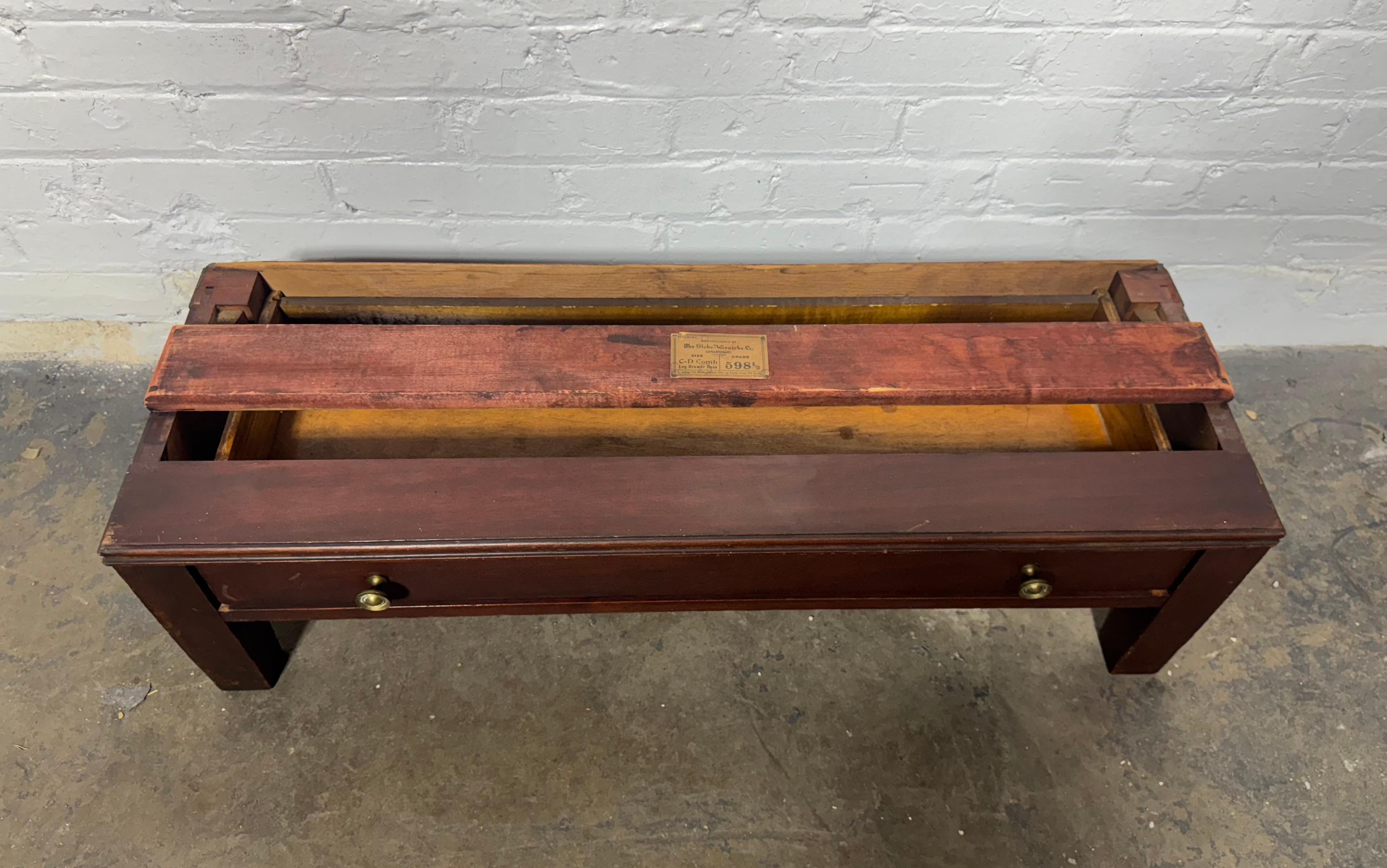 Antique Globe Wernicke Bookcase In Mahogany Of 3 Elements and Drawer For Sale 4