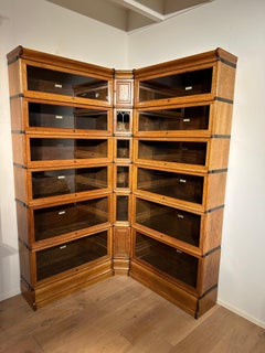 Antique Globe Wernicke bookcase including corner elements