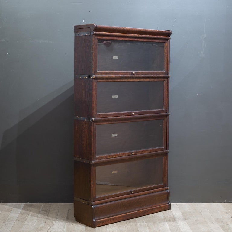 Antique GlobeWernicke London 4 Stack Lawyer's Bookcase, c.18901910