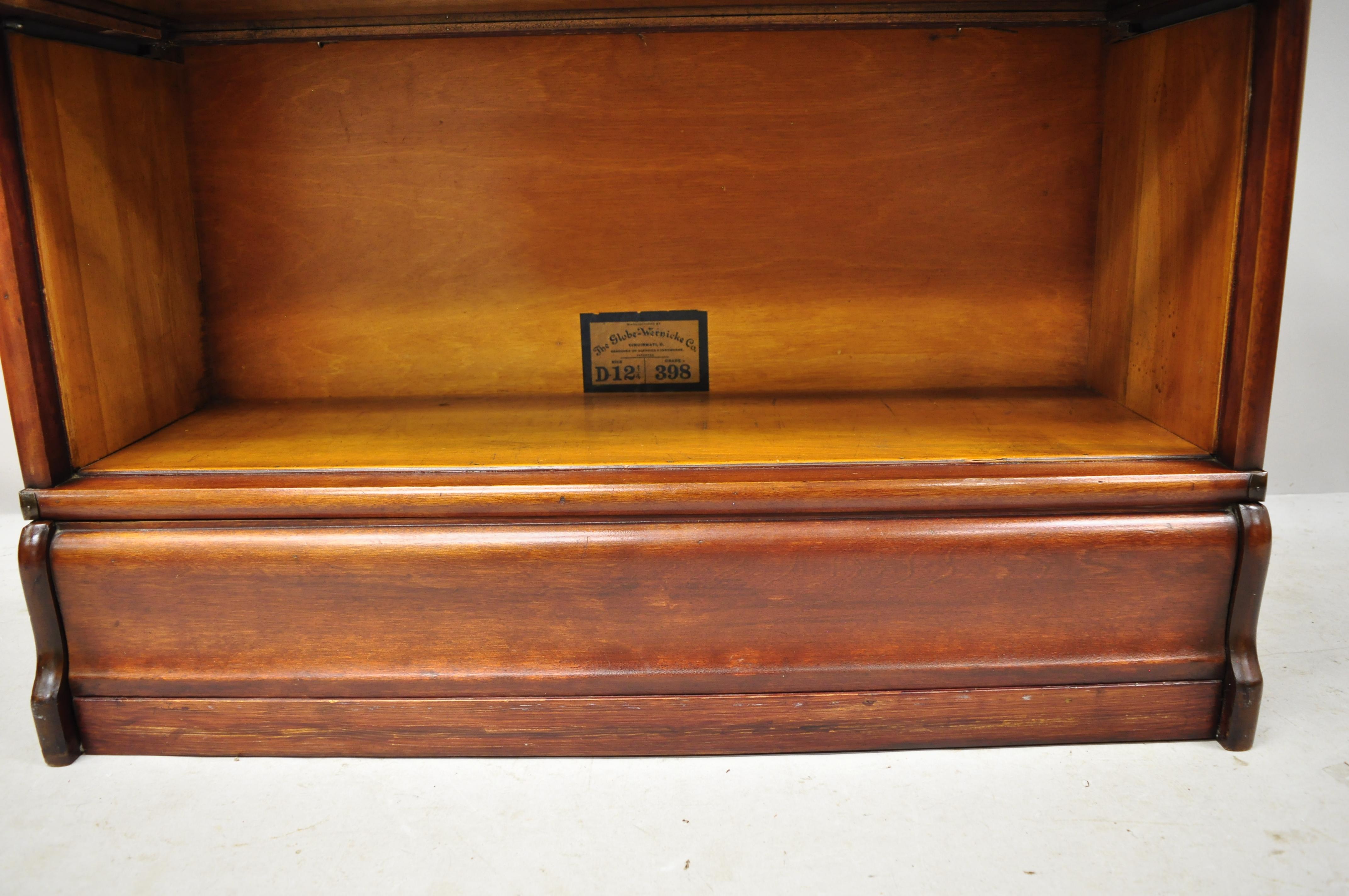 20th Century Antique Globe Wernicke Mahogany 5-Section Stacking Lawyers Barrister Bookcase