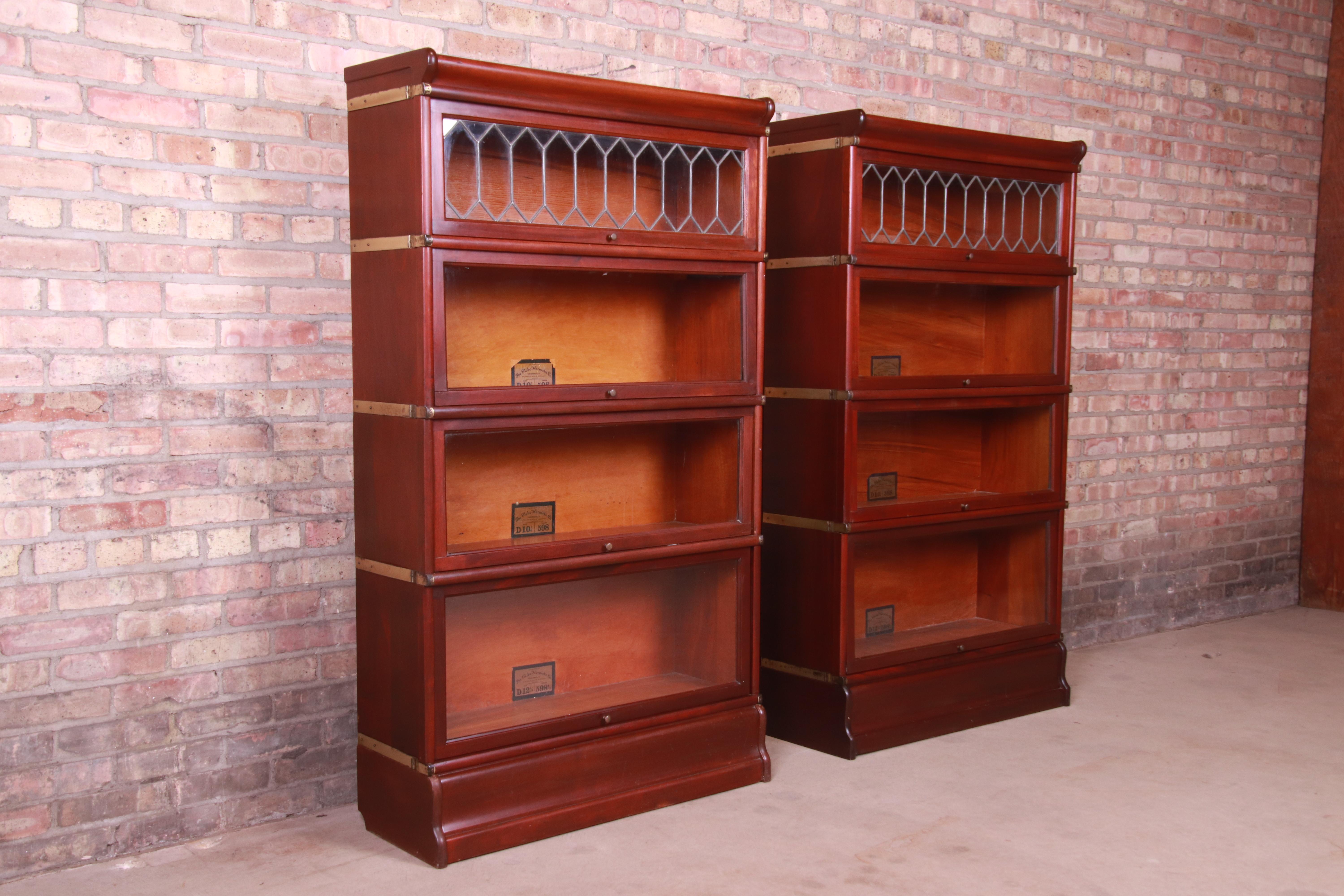 antique stackable bookcases with glass doors