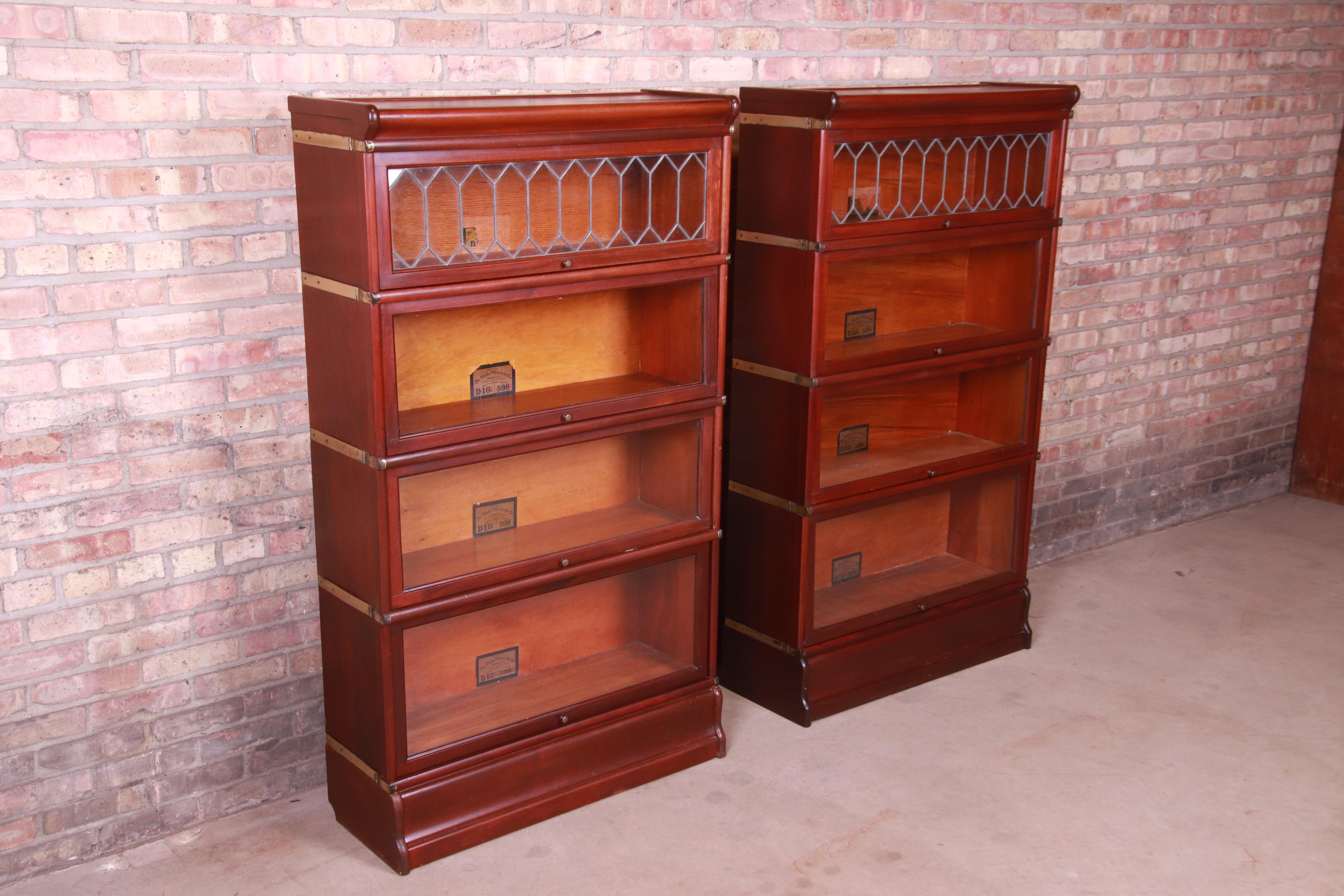 barrister bookcases with glass doors antique