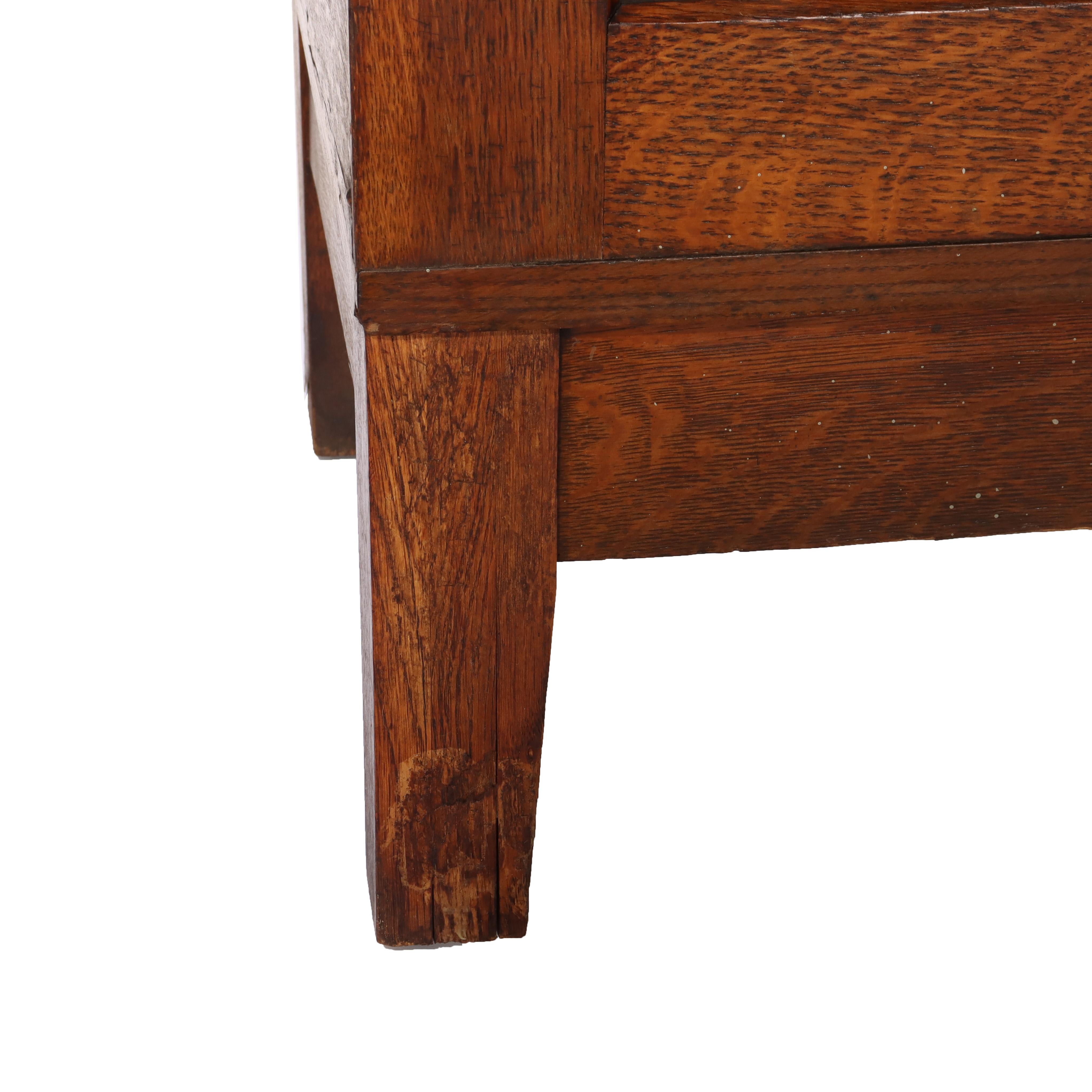 Antique Globe Wernicke Mission Oak Stacking File Cabinet with Three Drawers For Sale 3