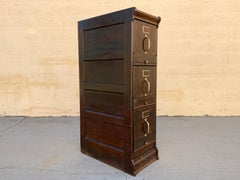 Antique Globe Wernicke Oak Filing Cabinet