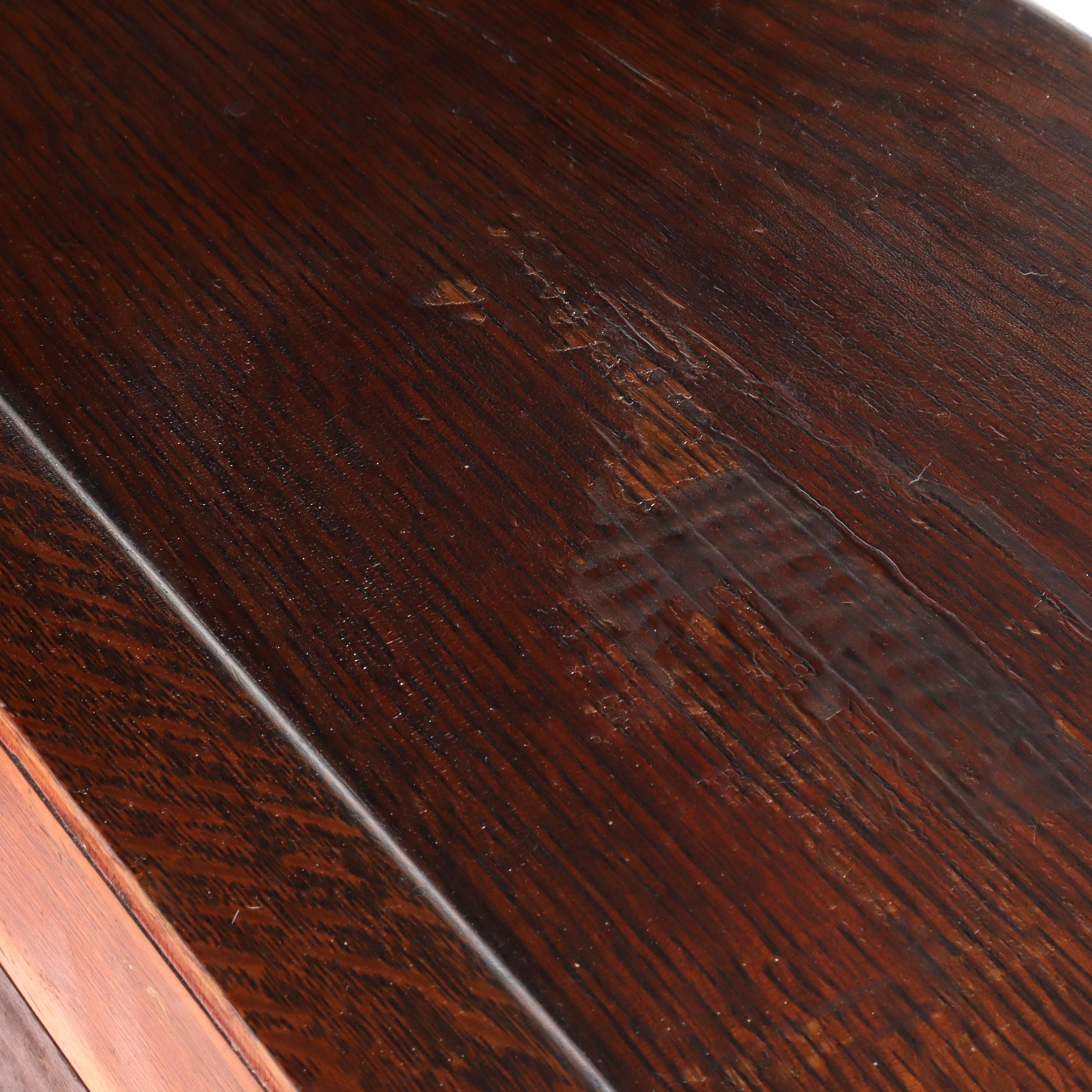 Antique Globe Wernicke Oak Four Stack Barrister Bookcase Signed C1920 For Sale 1