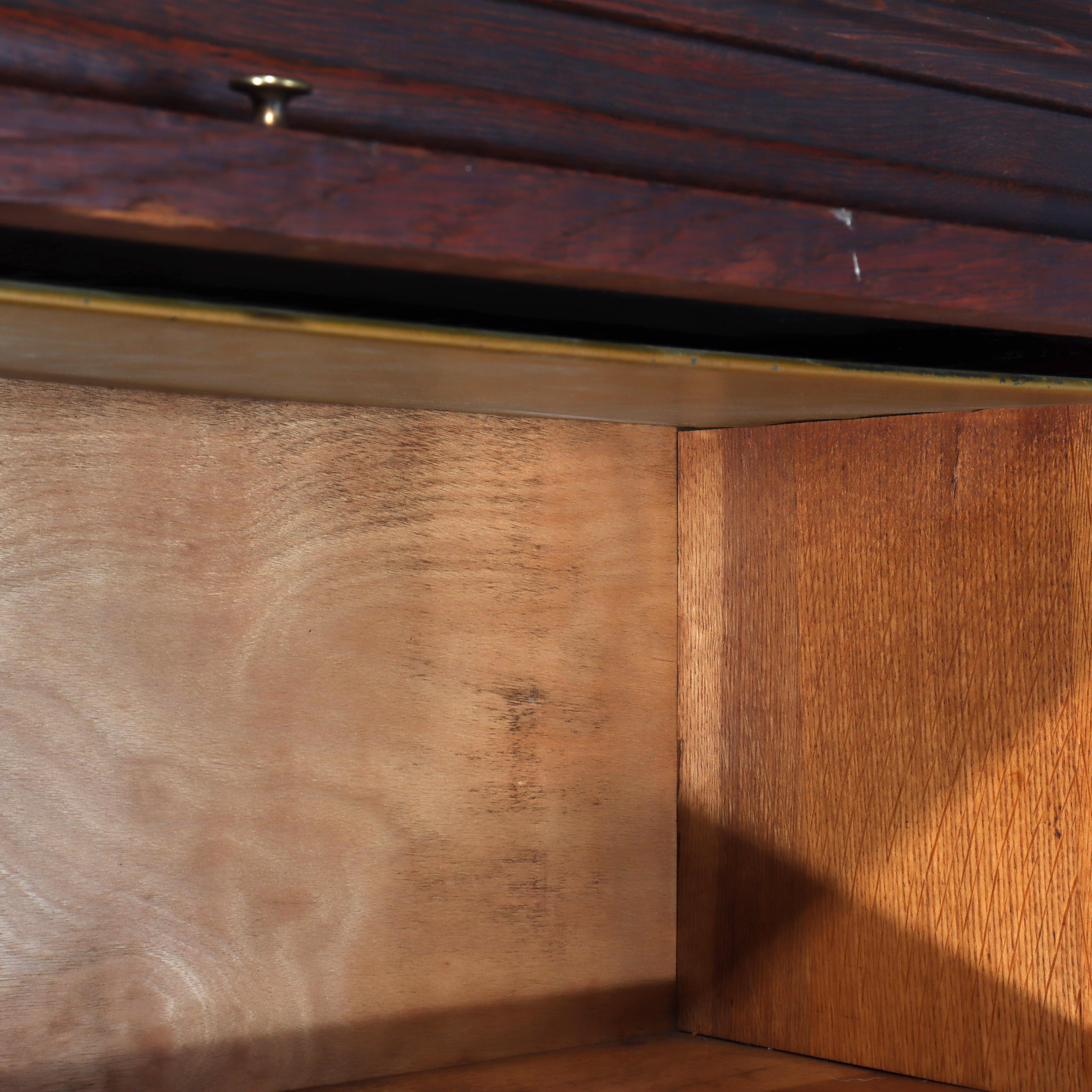 Antique Globe Wernicke School 3 Stack Drop Front Barrister Bookcase c1920 For Sale 6