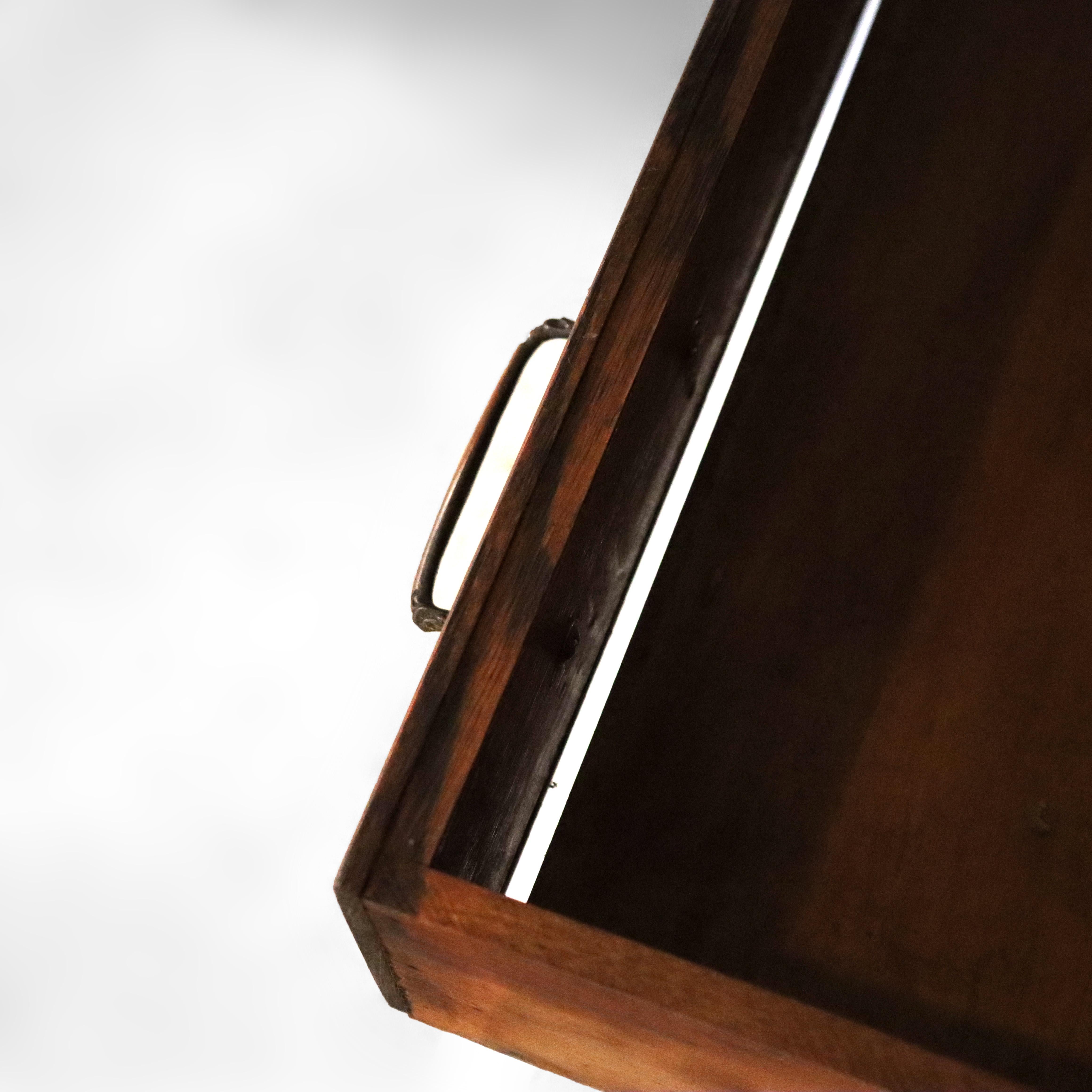 Wood Antique Globe Wernicke School 3 Stack Drop Front Barrister Bookcase c1920 For Sale