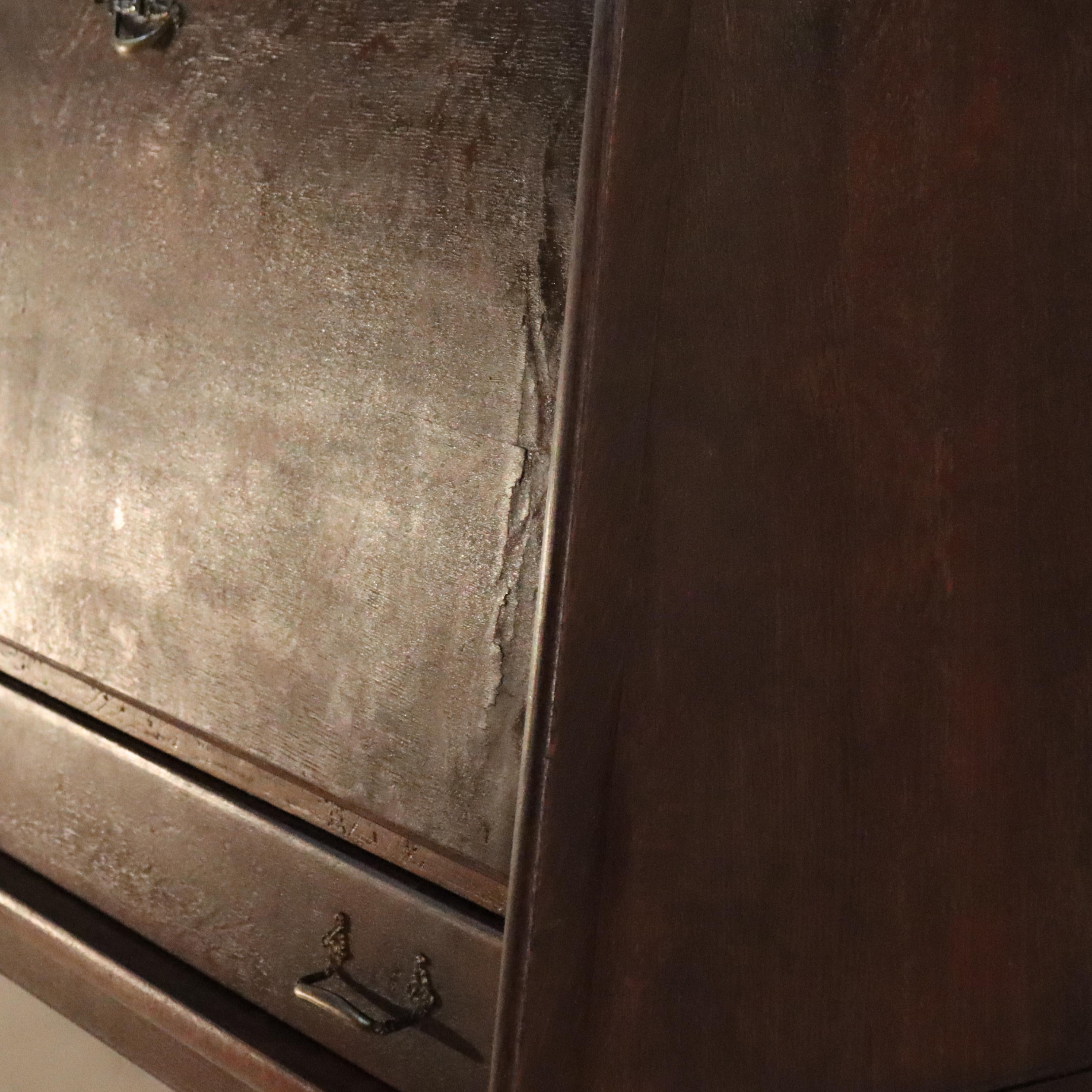 Antique Globe Wernicke School 3 Stack Drop Front Barrister Bookcase c1920 For Sale 2