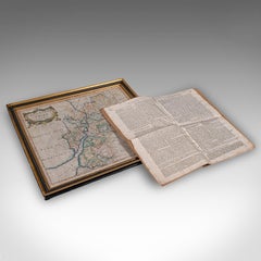 Antique Gloucestershire Map, Atlas, English, Robert Morden, Cartography, C.1700