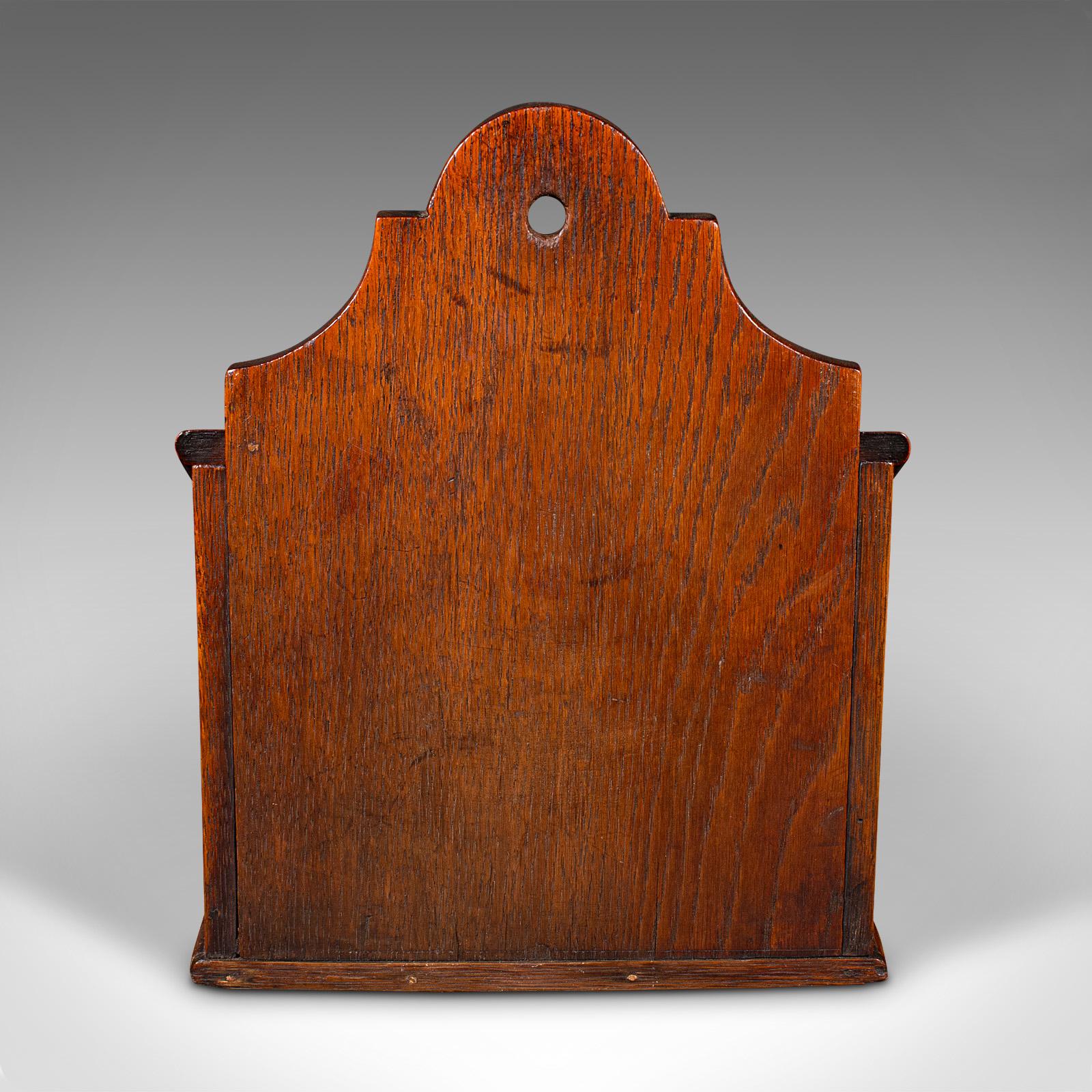 British Antique Glove Box, English, Oak, Keepsake, Reception Key Case, Georgian, C.1800 For Sale