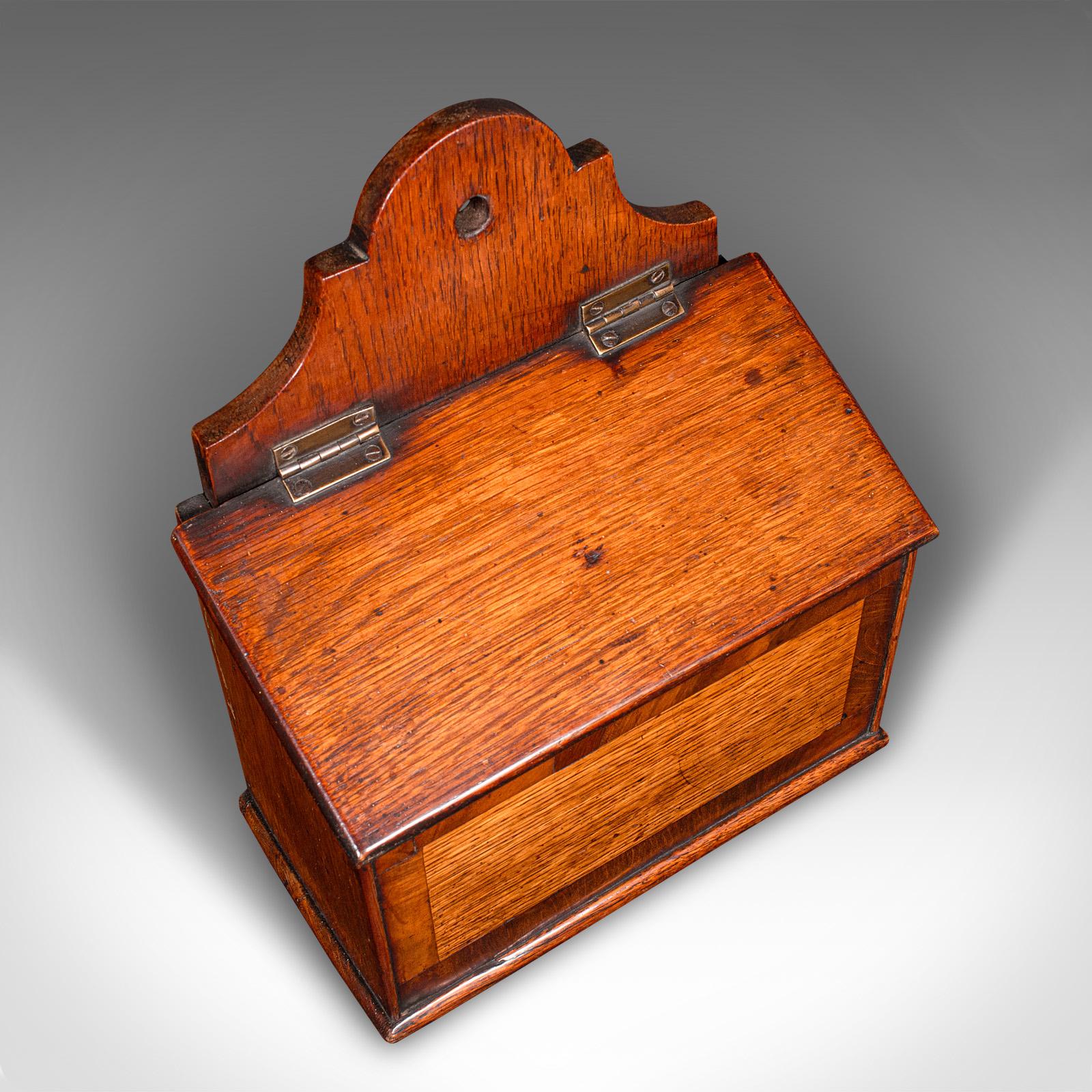 Antique Glove Box, English, Oak, Keepsake, Reception Key Case, Georgian, C.1800 For Sale 1
