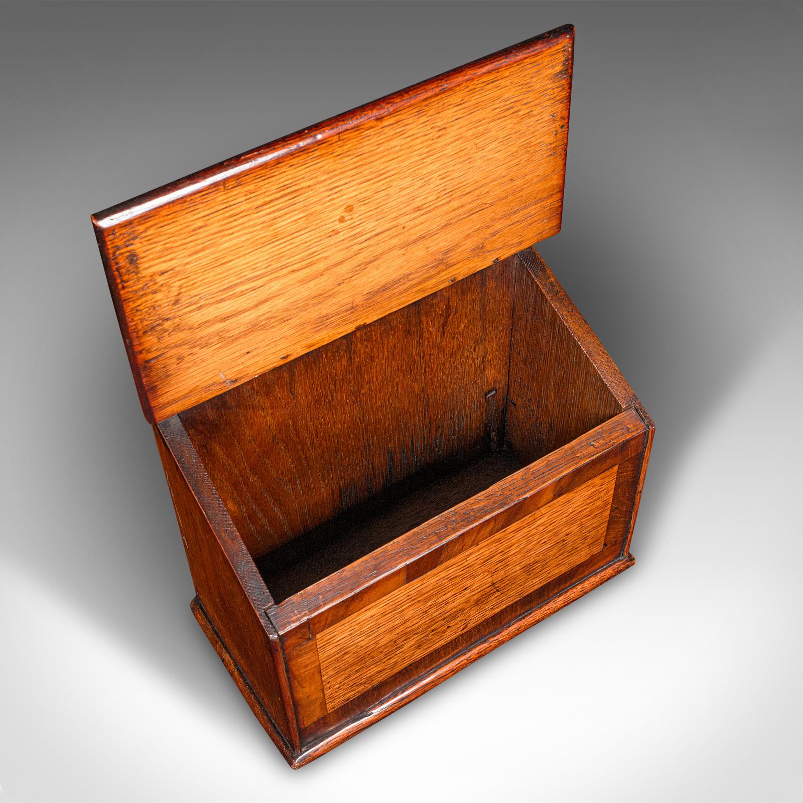 Antique Glove Box, English, Oak, Keepsake, Reception Key Case, Georgian, C.1800 For Sale 2