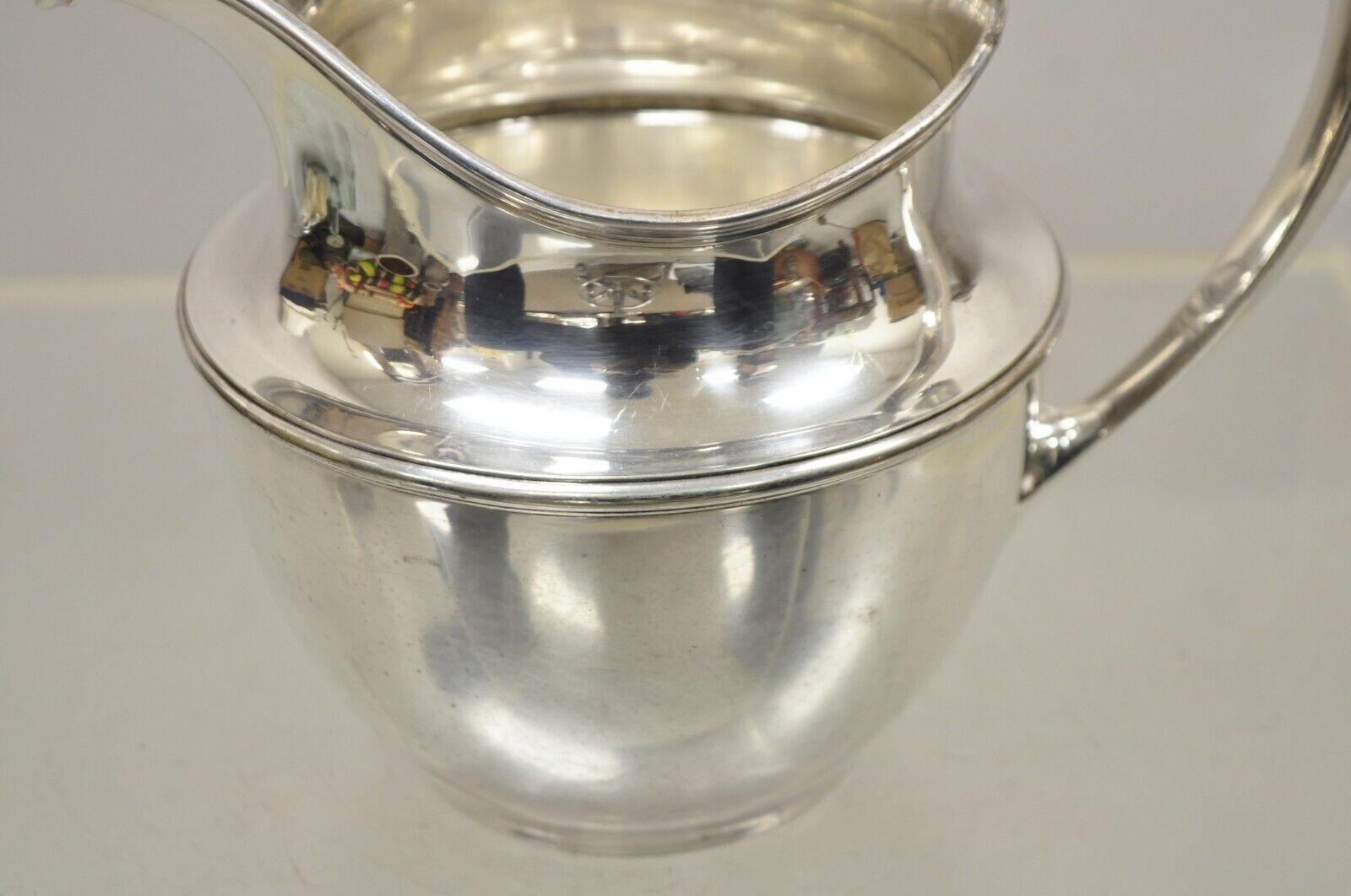 Antike GM Co. Versilberter viktorianischer Wasserkrug mit Monogramm im Angebot 2