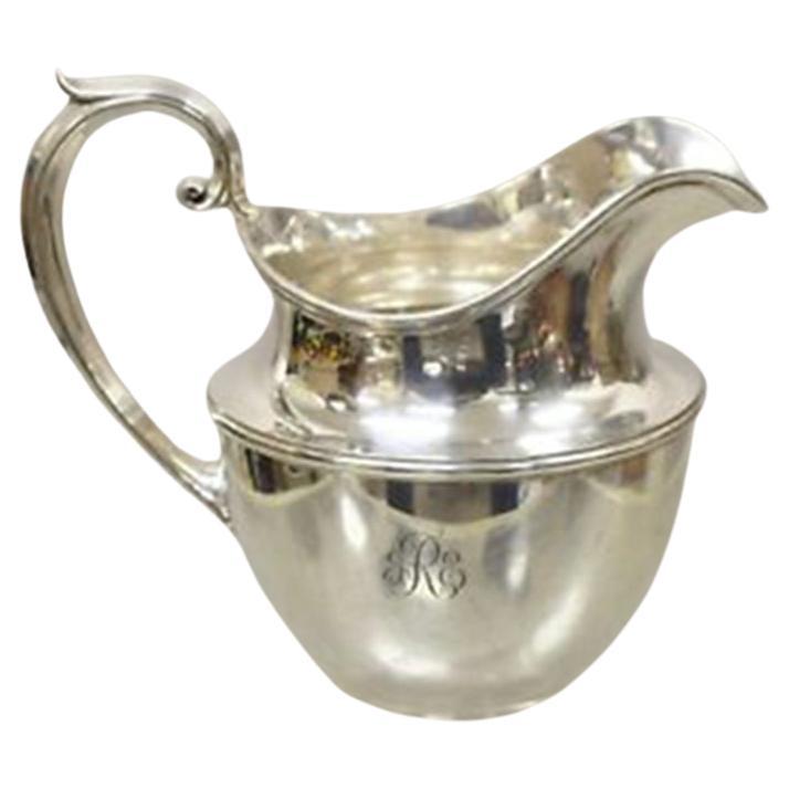 Antique Gm Co. Silver Plated Victorian Water Pitcher with Monogram For Sale