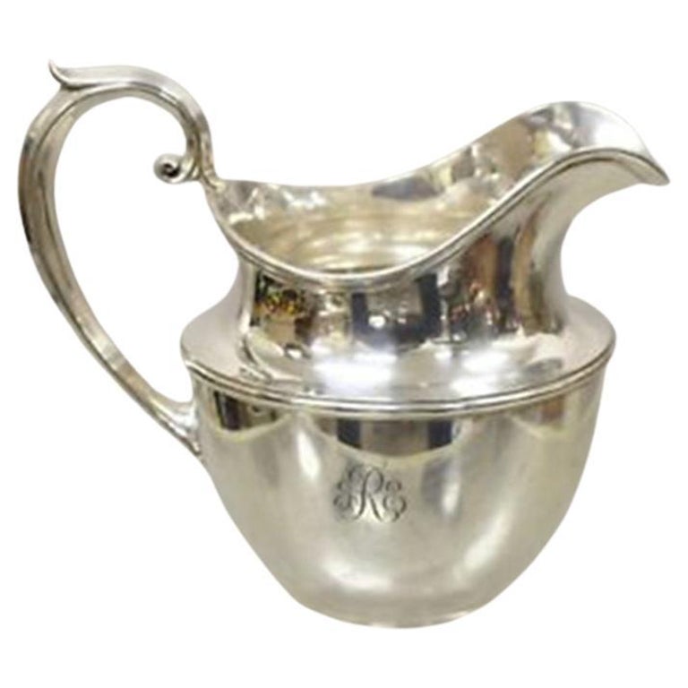 Antique Gm Co. Silver Plated Victorian Water Pitcher with Monogram For Sale  at 1stDibs