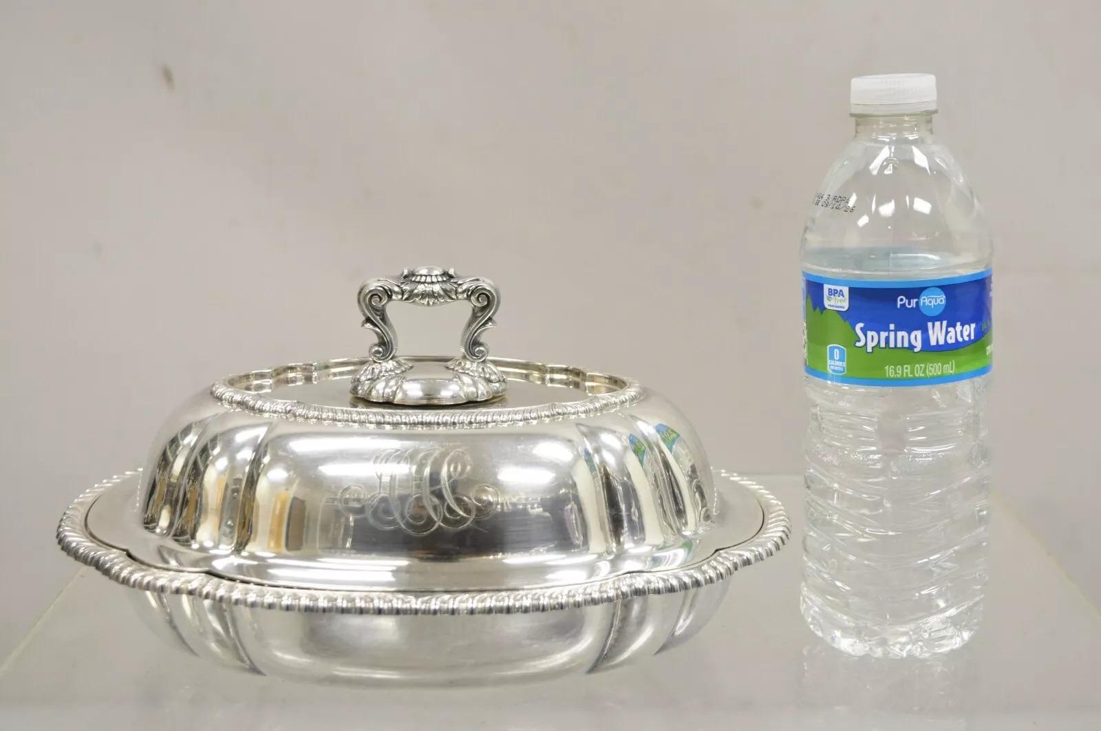 Antike GM Co viktorianischen Silber plattiert abgedeckt Gemüseplatte servieren Platte im Angebot 3