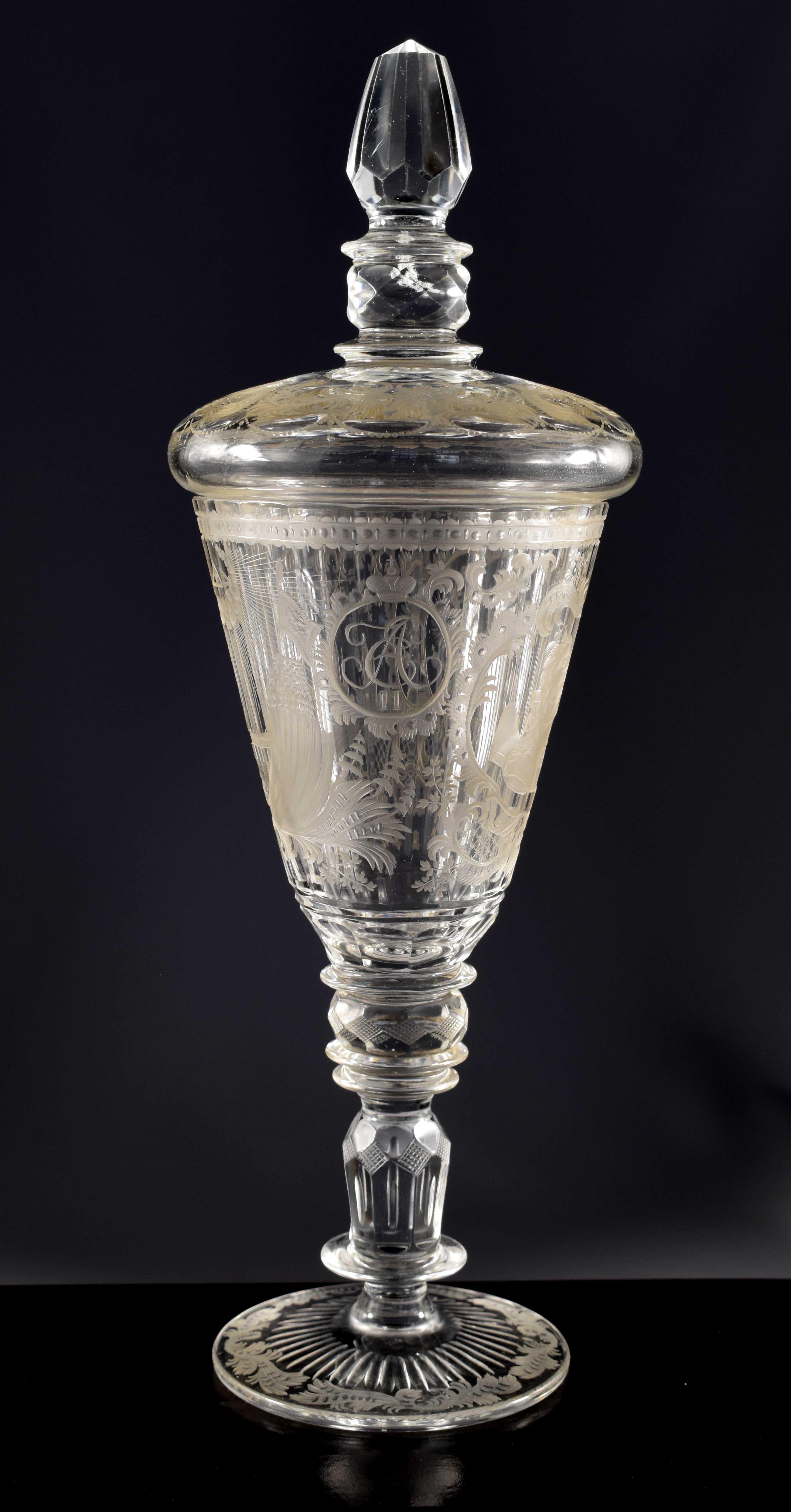 19th Century Antique Goblet in Baroque Style -Portrait of Catherine II the Great 18th Century