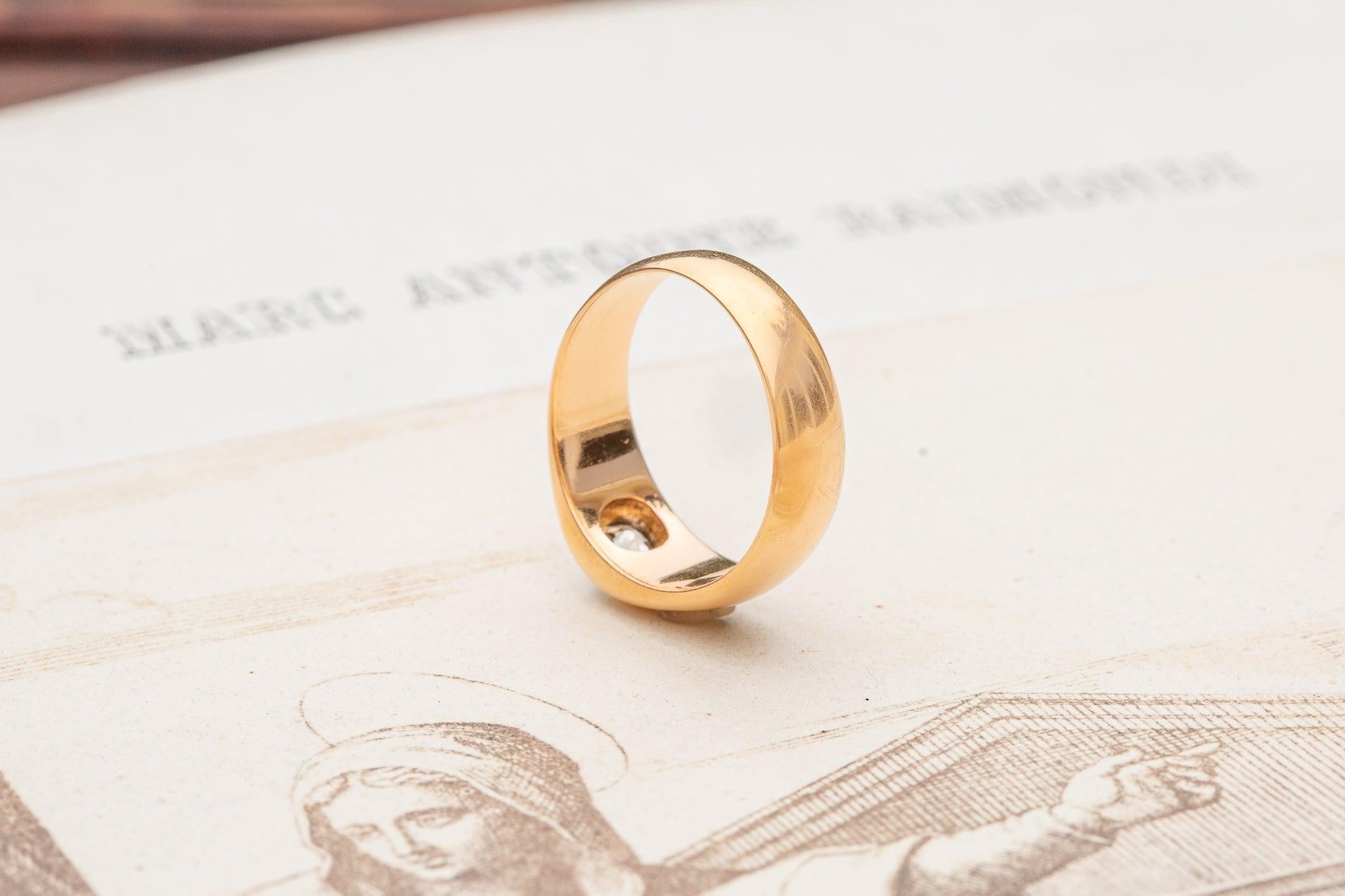 Anillo de compromiso de diamantes de oro antiguo de 0,5 ct Solitario de corte antiguo de la era eduardiana 5