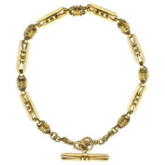 Antique Gold Albert Chain Necklace
