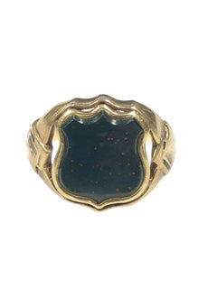 Antique Gold and Blood Stone Signet Ring