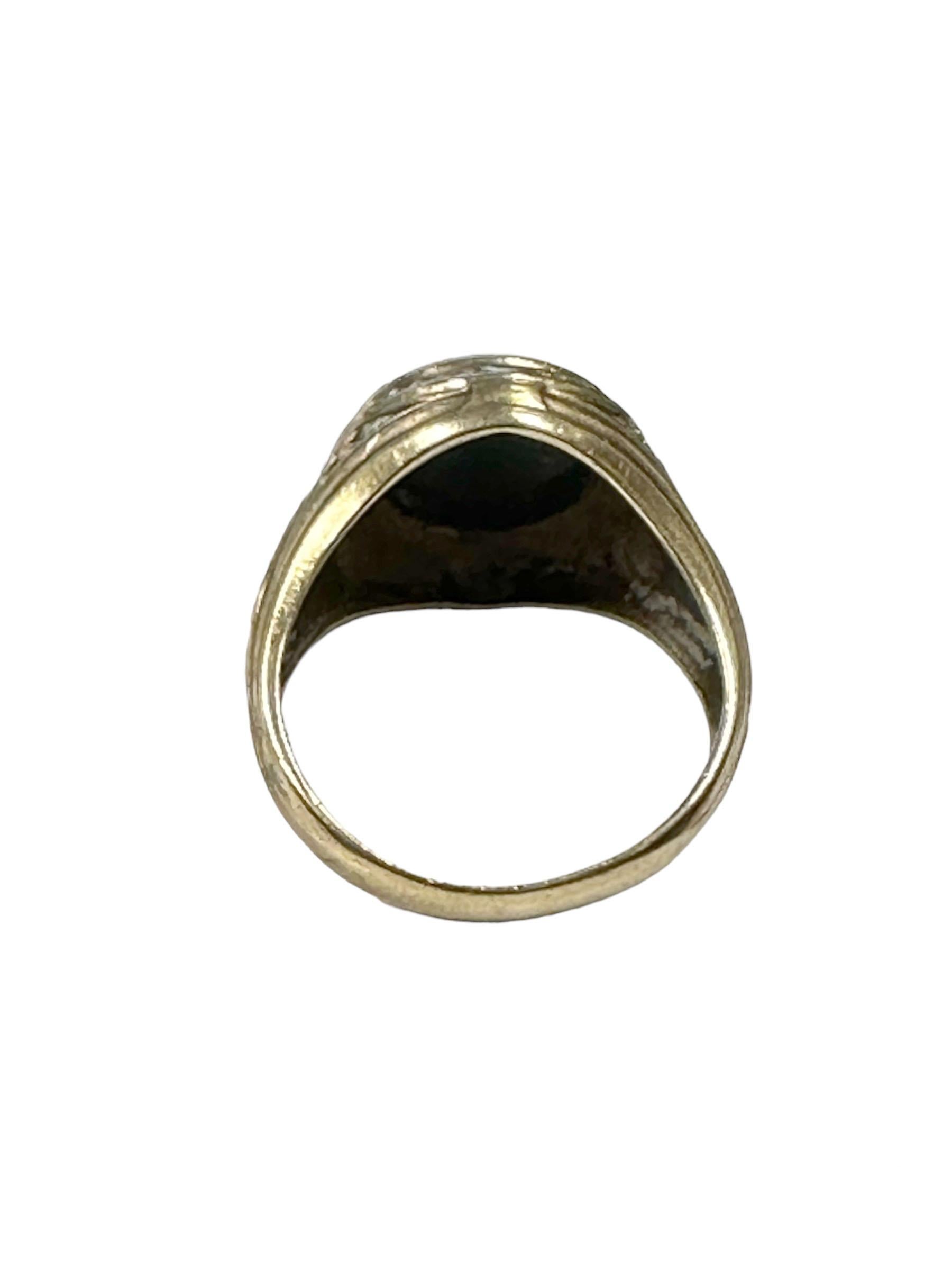  Bague chevalière ancienne en or et pierre de sang Pour hommes 