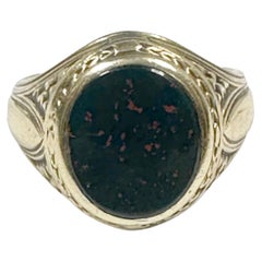 Antique Gold and Blood stone Signet Ring