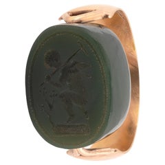 Antique Gold and Bloodstone Intaglio Ring