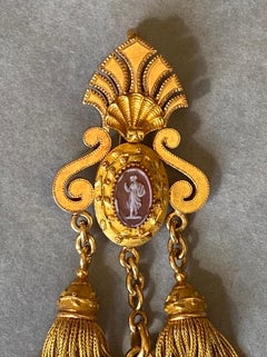 Antique Gold and Cameo French Locket Pendant