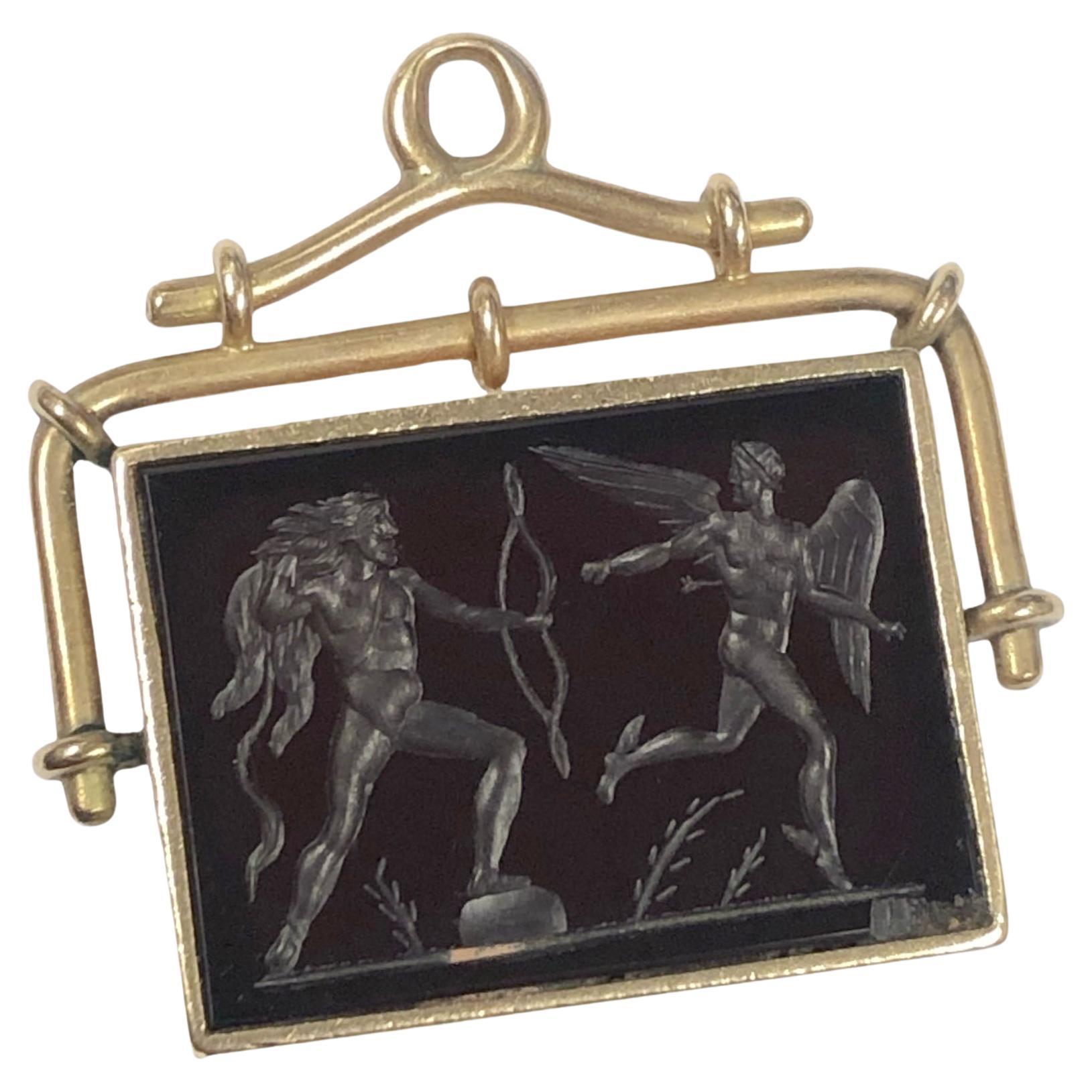 Antique Gold and Carnelian intaglio Fob
