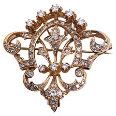 Antique Gold and Diamond Brooch and Pendant