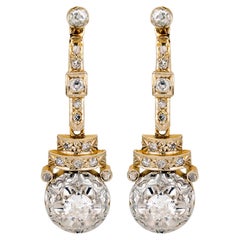 Antique Gold and Diamond Earrings