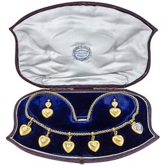 Antique Gold and Diamond Heart Locket Necklace