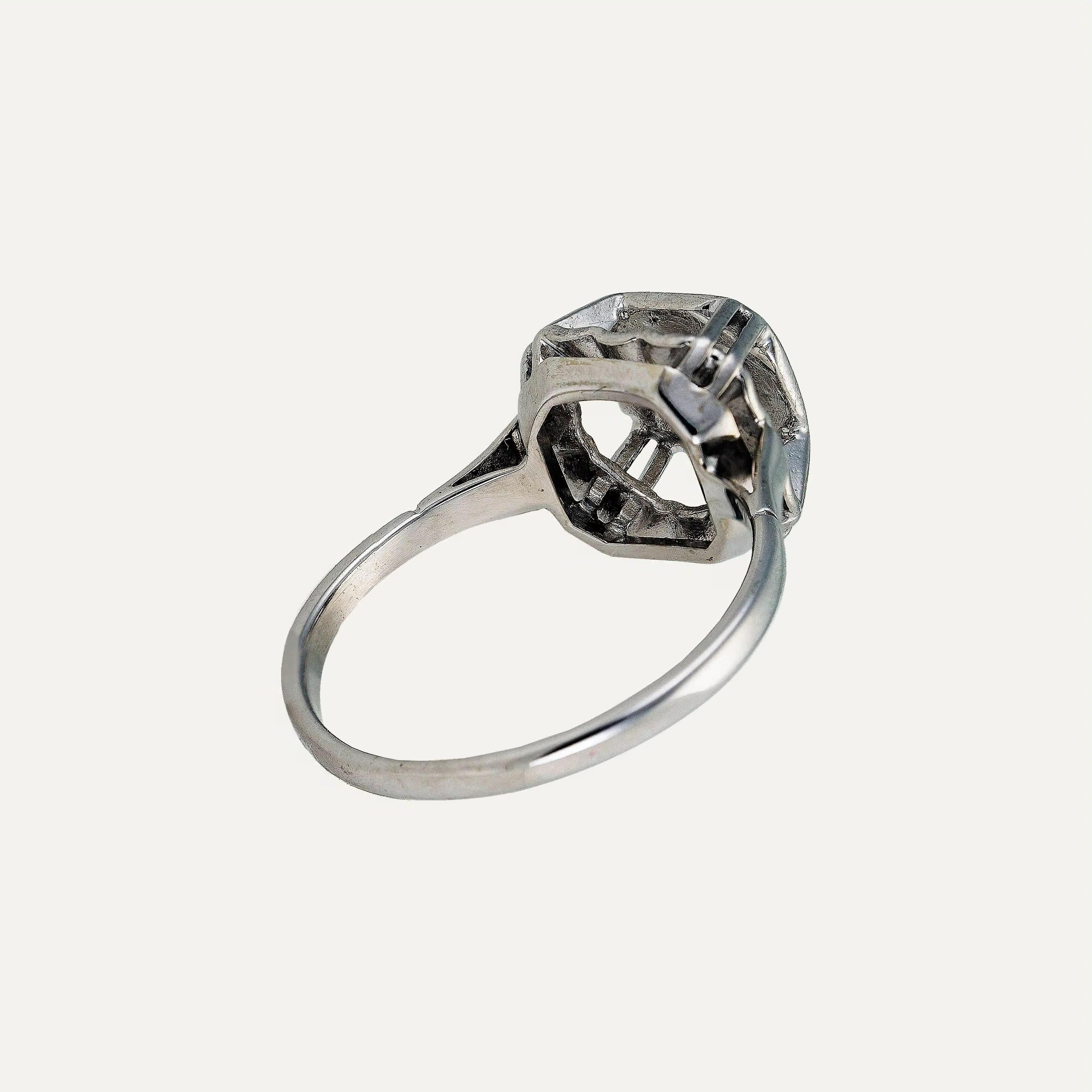 Old European Cut Antique Gold and Diamond Ring For Sale