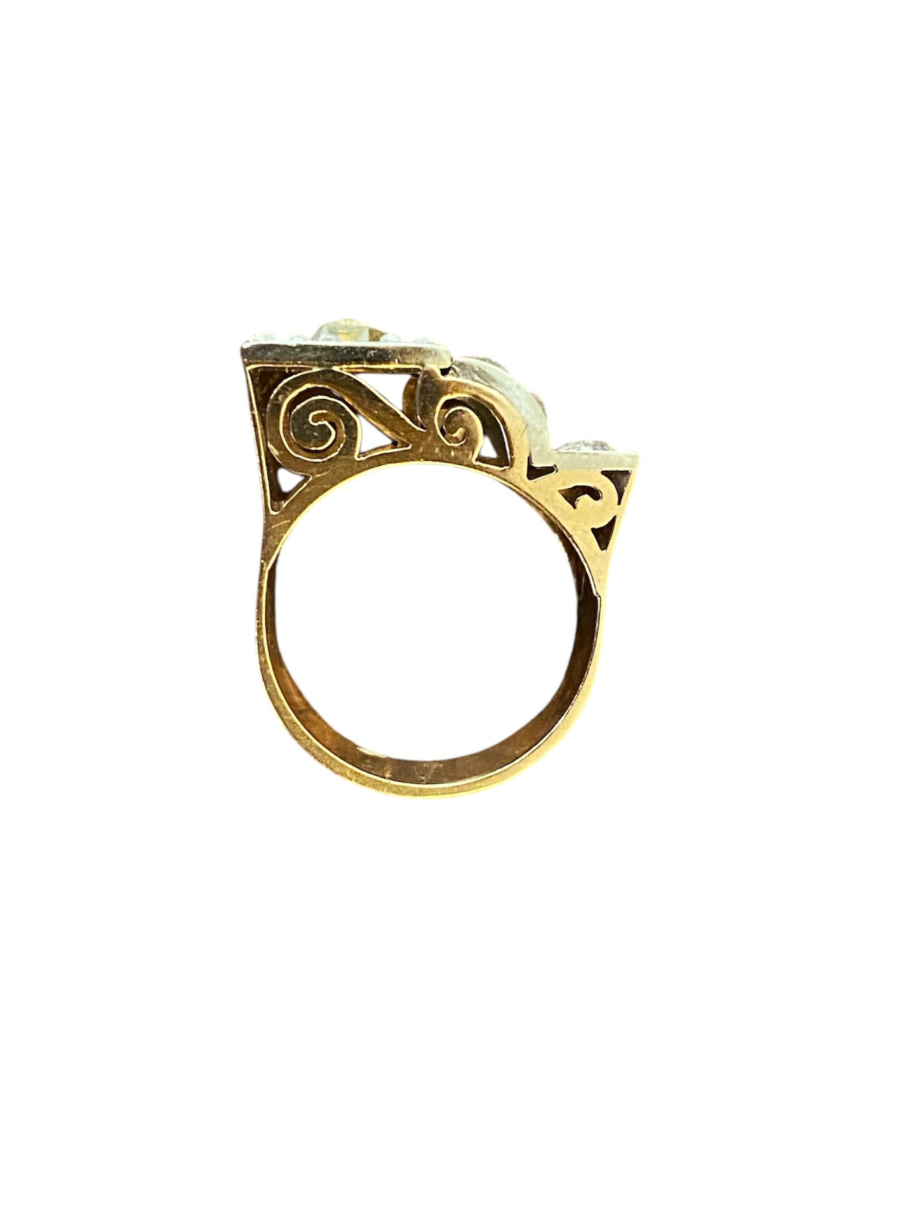 Antique Gold and Diamond Ring In Good Condition In Lisboa, PT