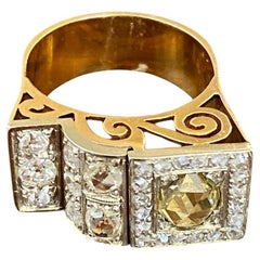 Antique Gold and Diamond Ring
