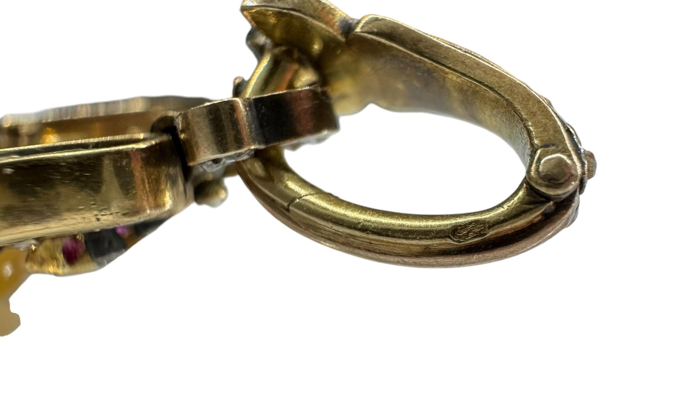 Pendentif en or antique et diamants en forme de scarabée 4