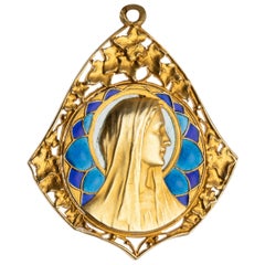 Antique Gold and Enamel French Medal by PL DASSET