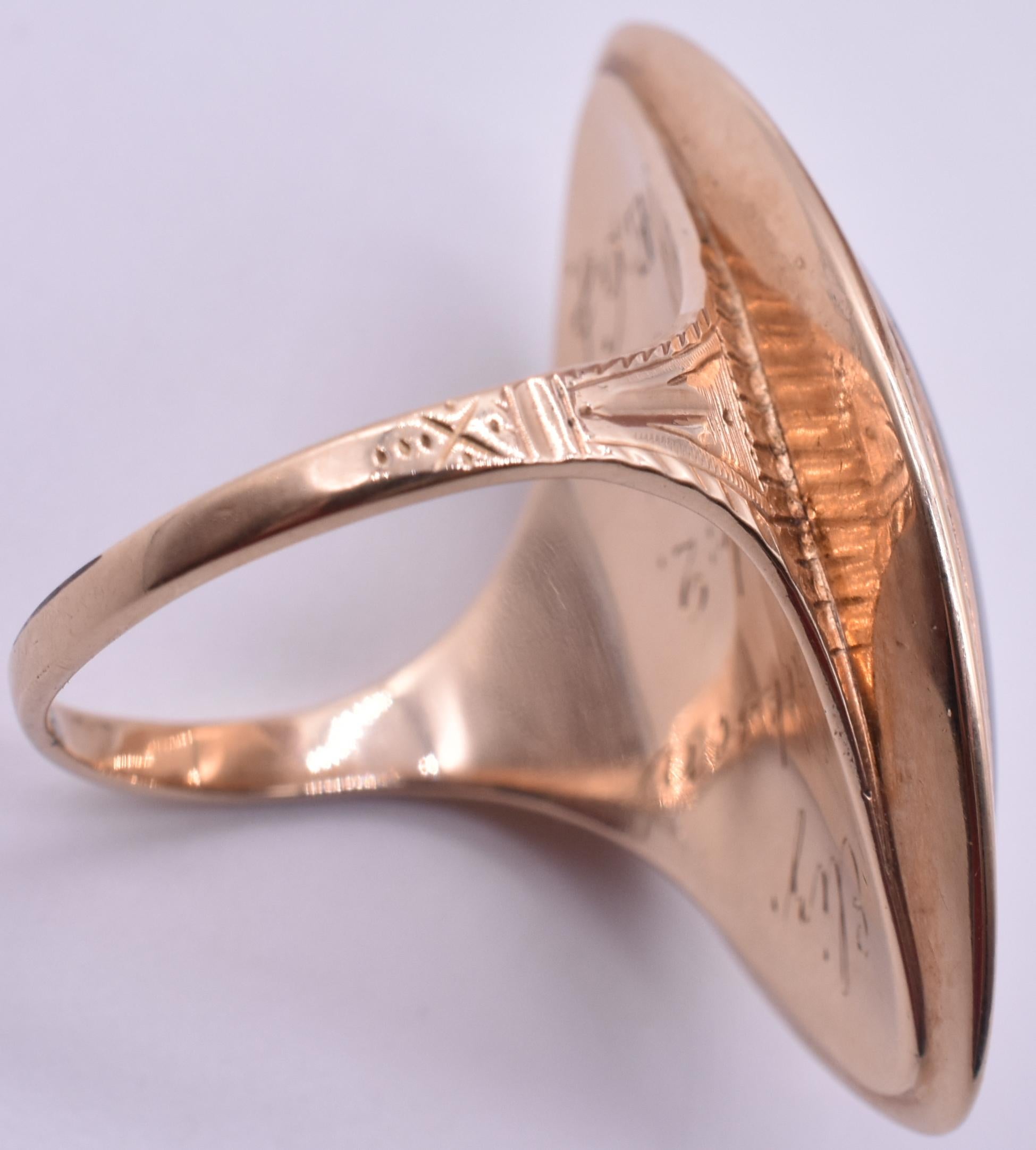 Antique Gold and Hair Memorial Ring 10