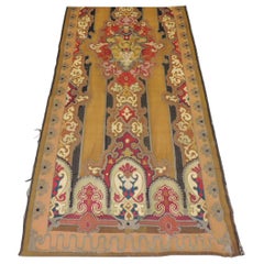 Antique Gold and Red Aubusson Tapestry