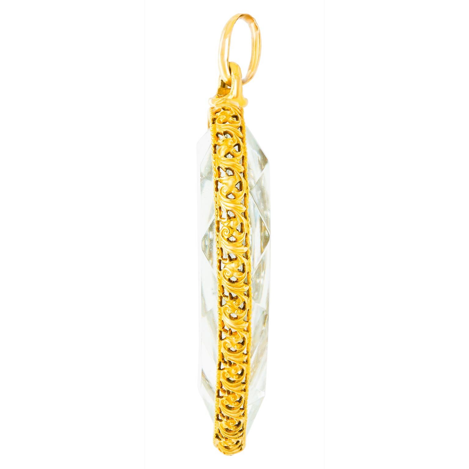 Antique Gold and Rock Crystal Heart 2