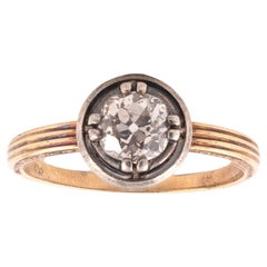 Antique Gold and Silver Old Cut Diamond Ring