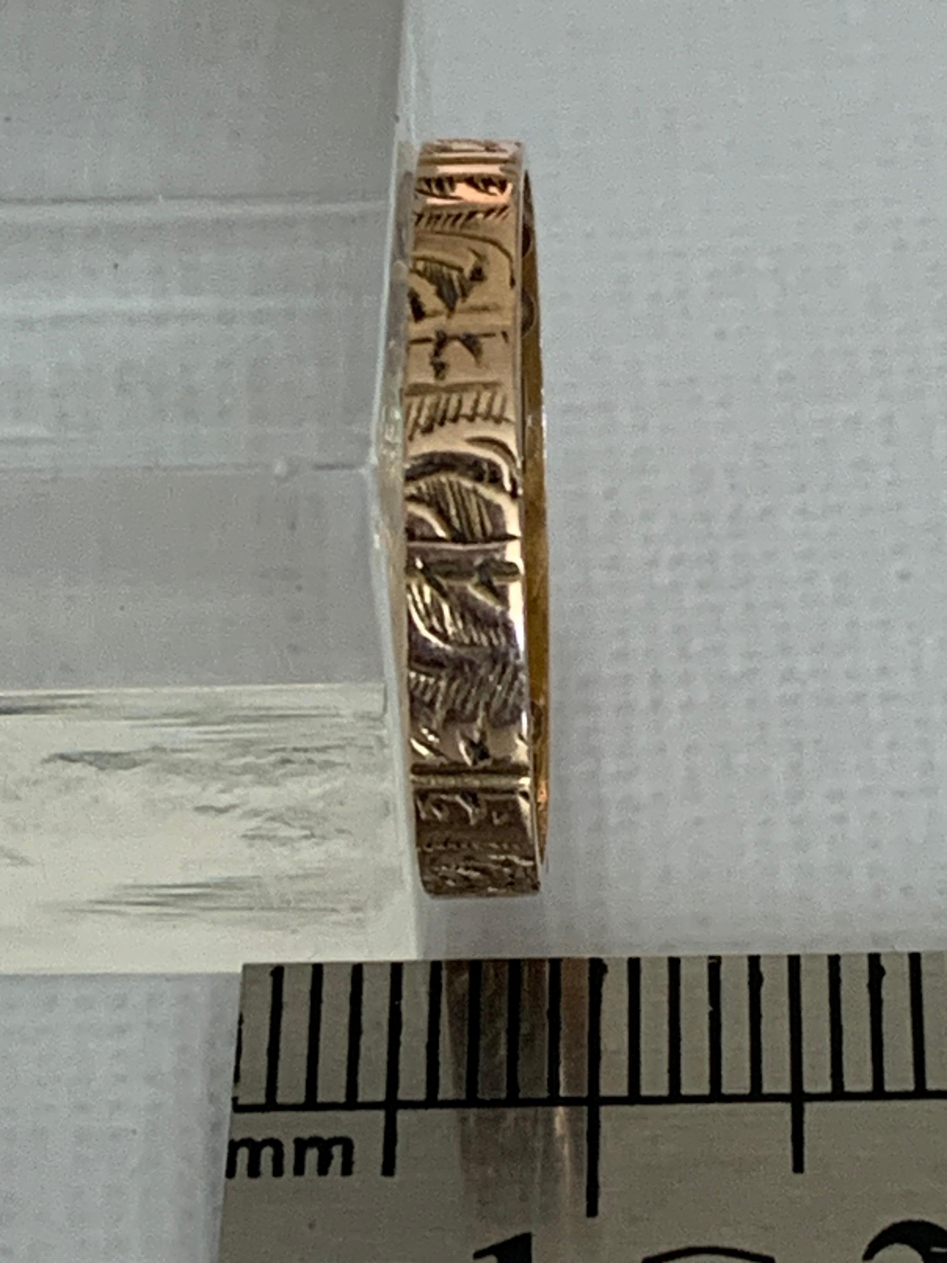 Anello a fascia d'oro antico, circa 1880 in vendita 6