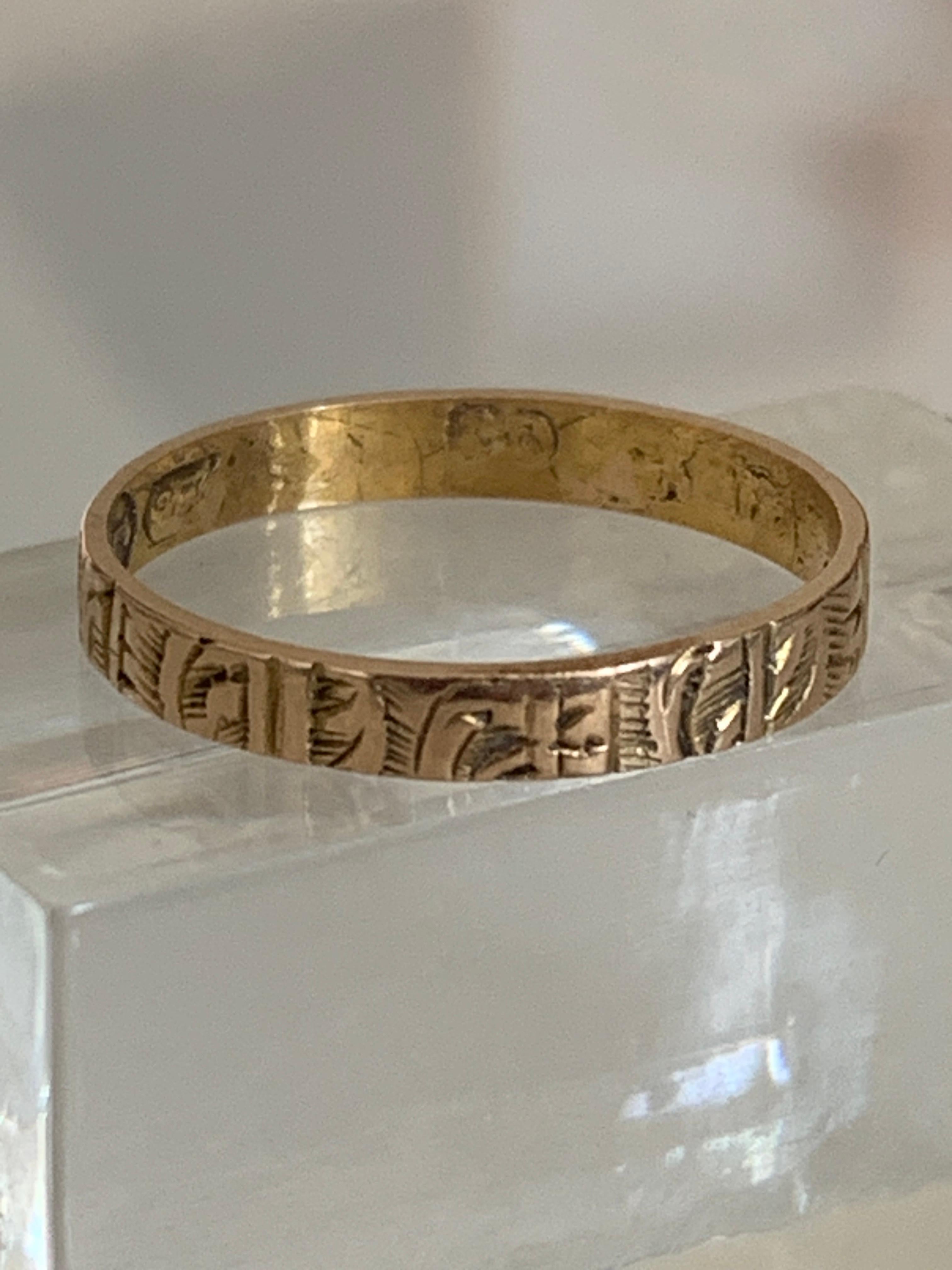 Anello a fascia d'oro antico, circa 1880 in vendita 2
