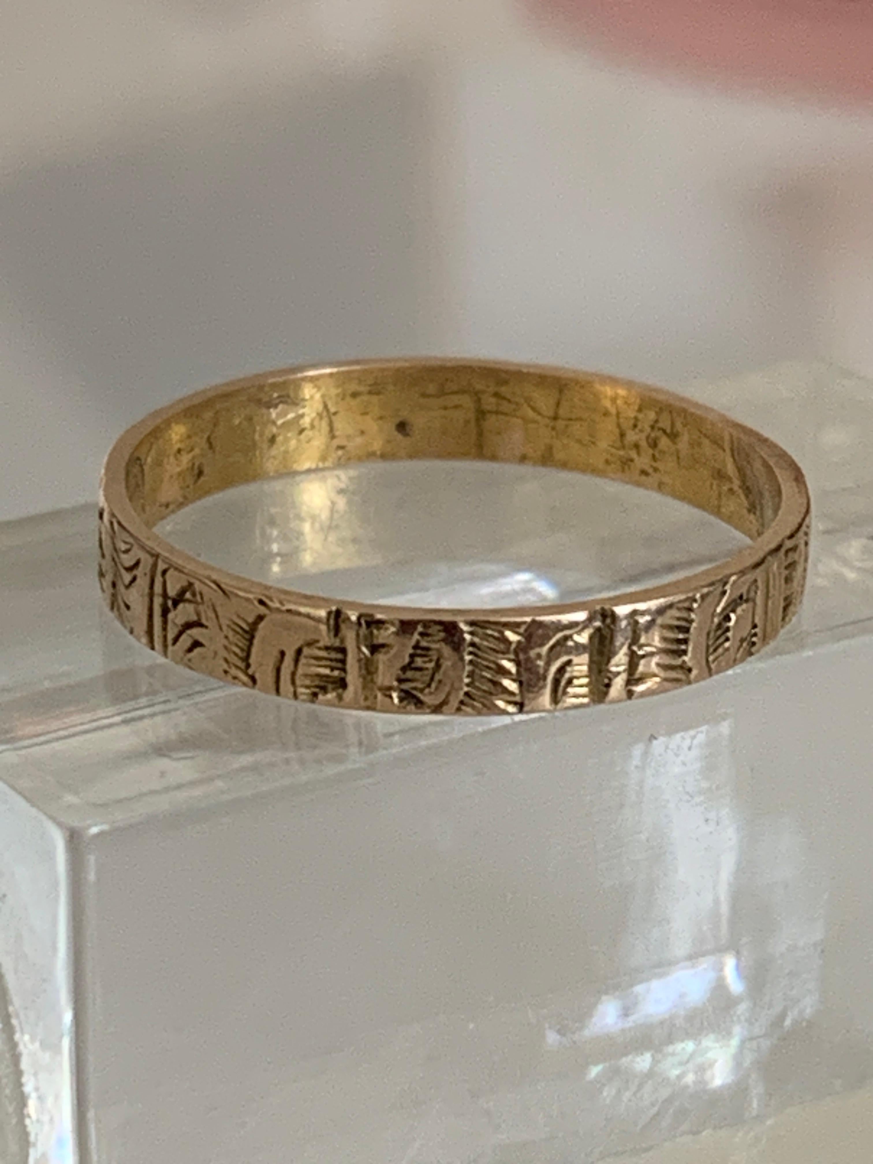 Anello a fascia d'oro antico, circa 1880 in vendita 3