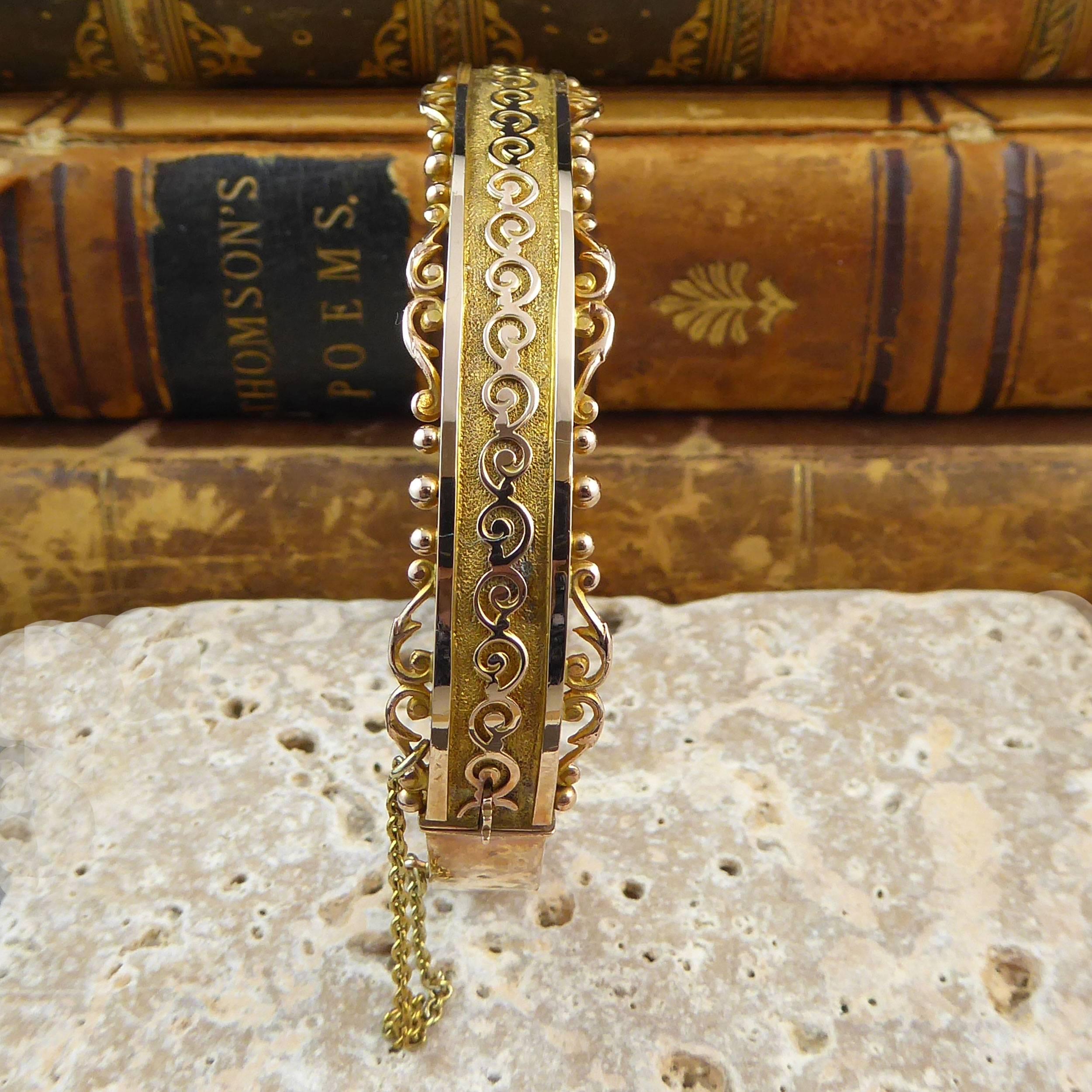 George V Antique Gold Hallmarked 1913 Bangle Bracelet