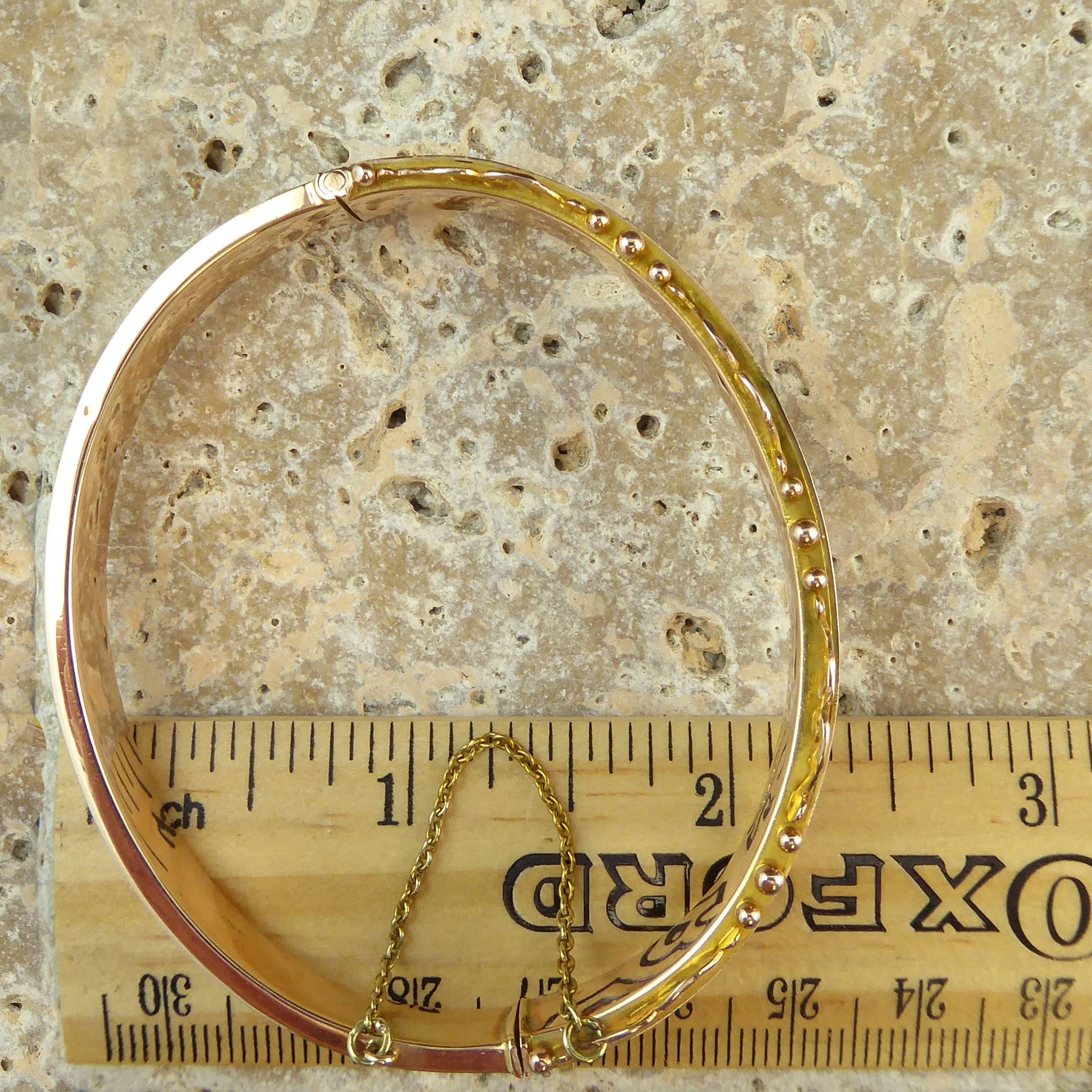 Antique Gold Hallmarked 1913 Bangle Bracelet 4