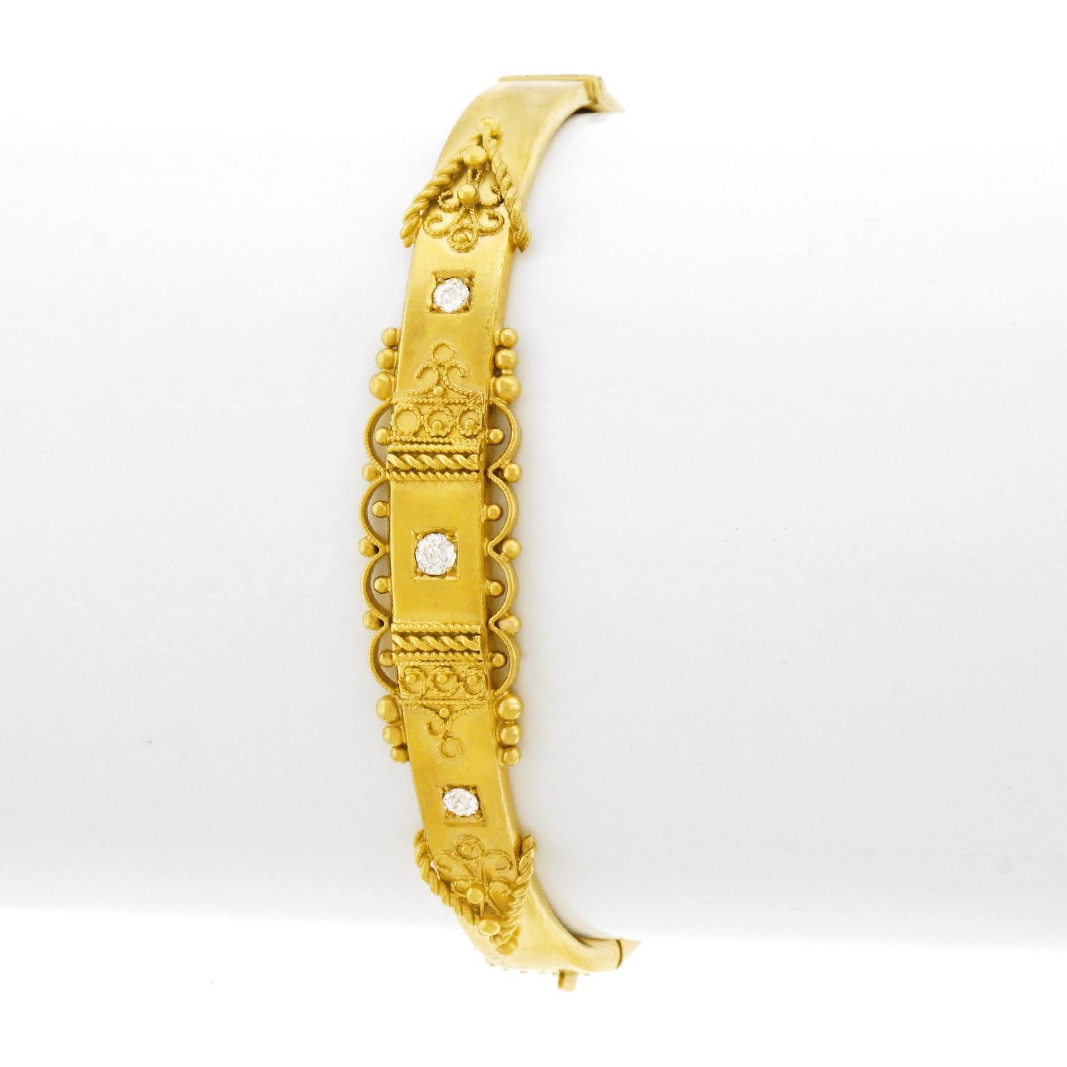 Victorian Antique Gold Bangle Bracelet