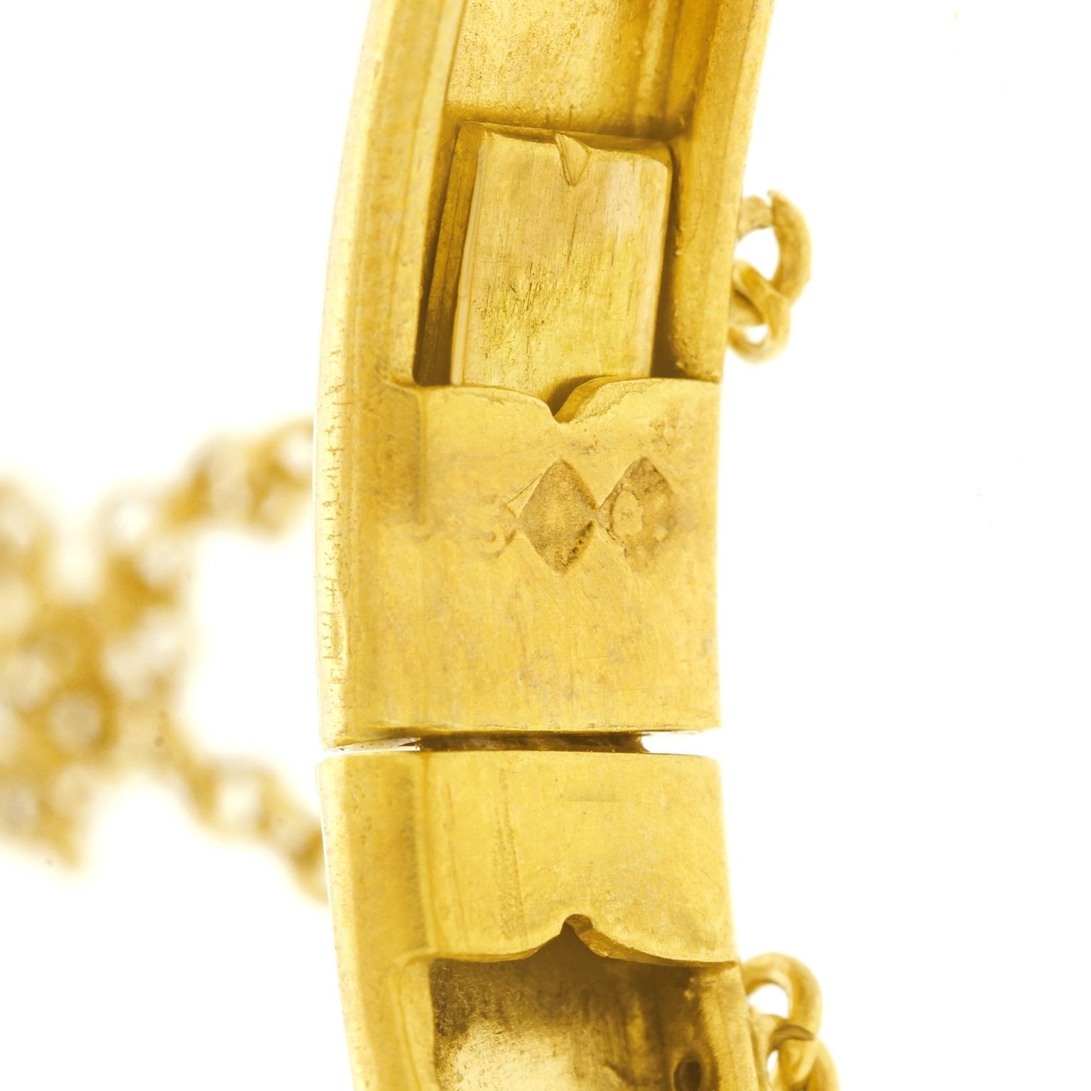 Women's Antique Gold Bangle Bracelet