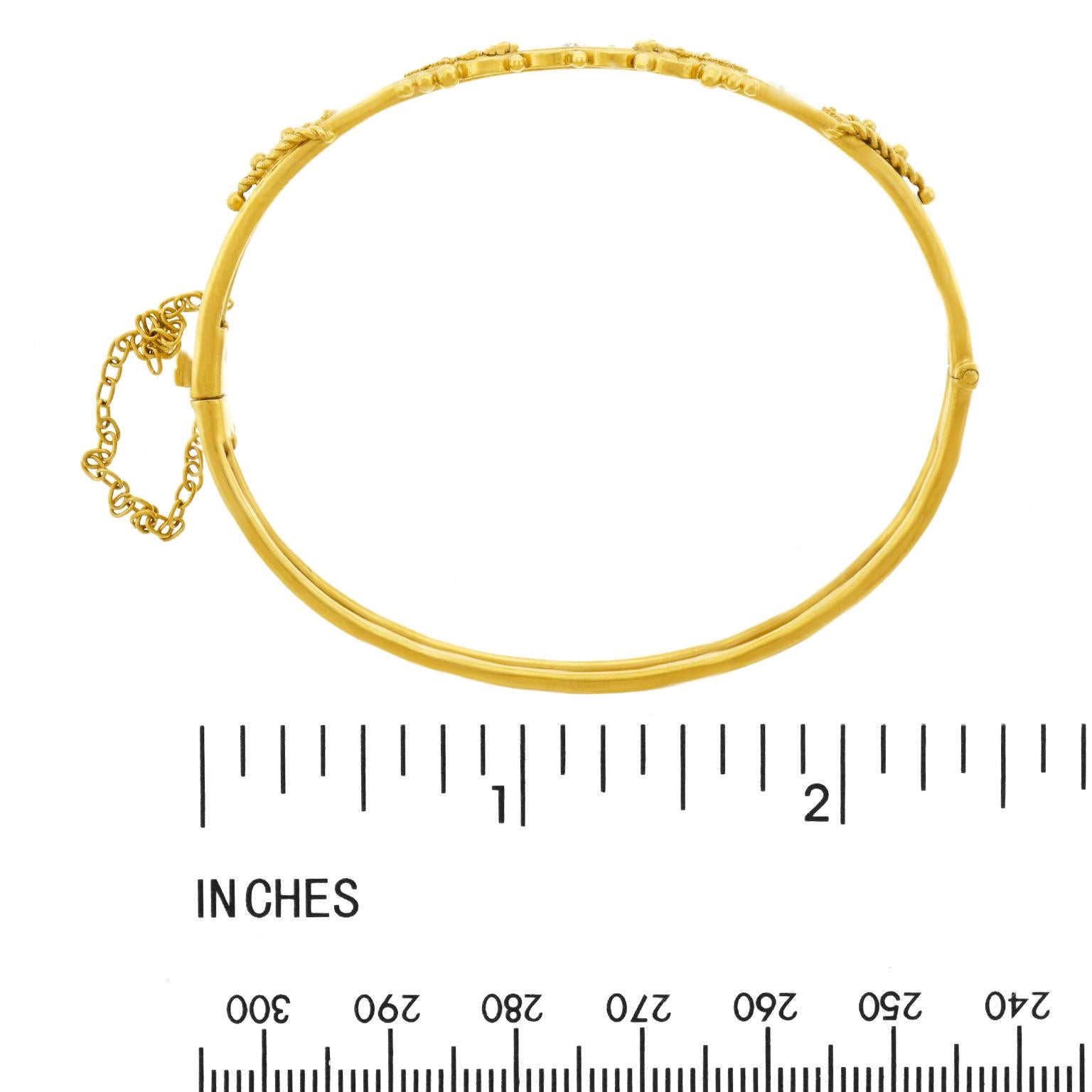 Antique Gold Bangle Bracelet 1